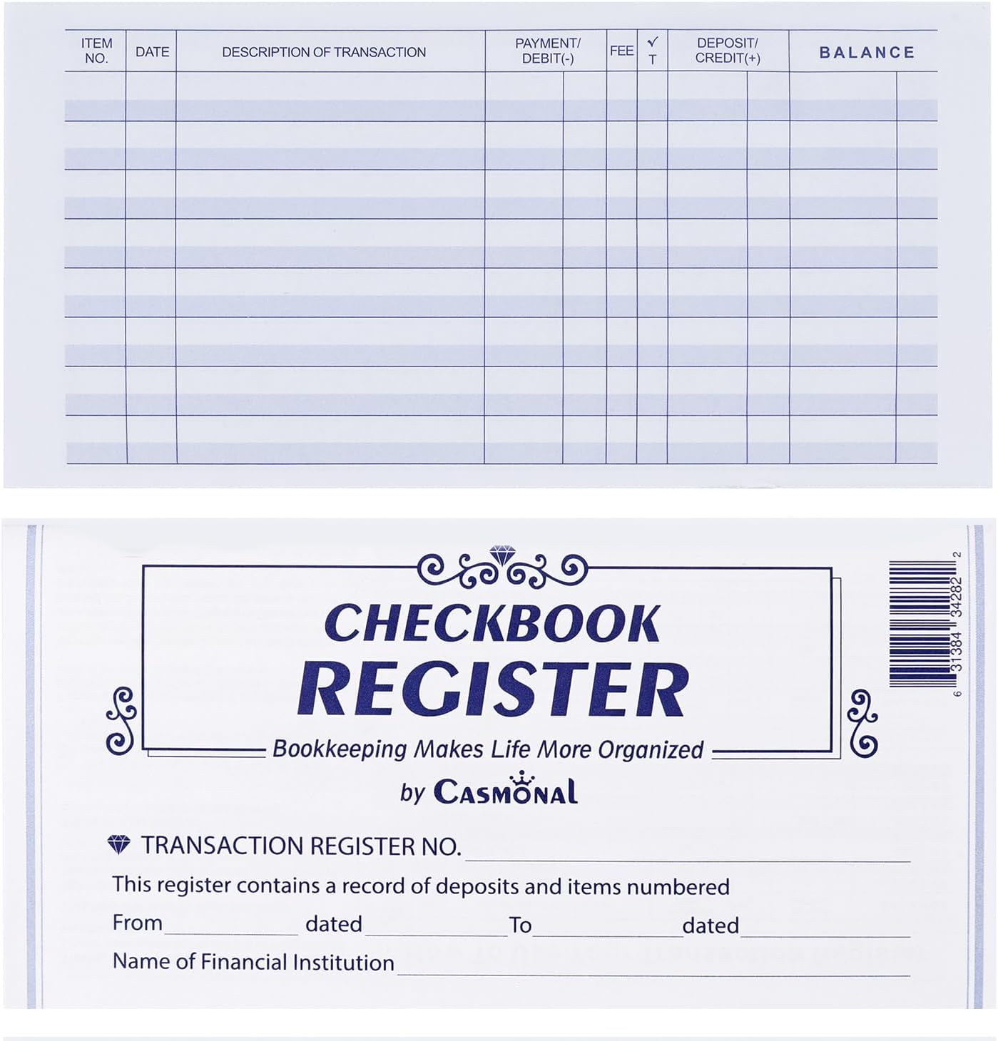 12 Pack Checkbook Register, Check Register Books for Personal and Work Use, Transaction Registers, Accounting Ledger Books, and Checking Account Register Books, 25/26/27Calendars