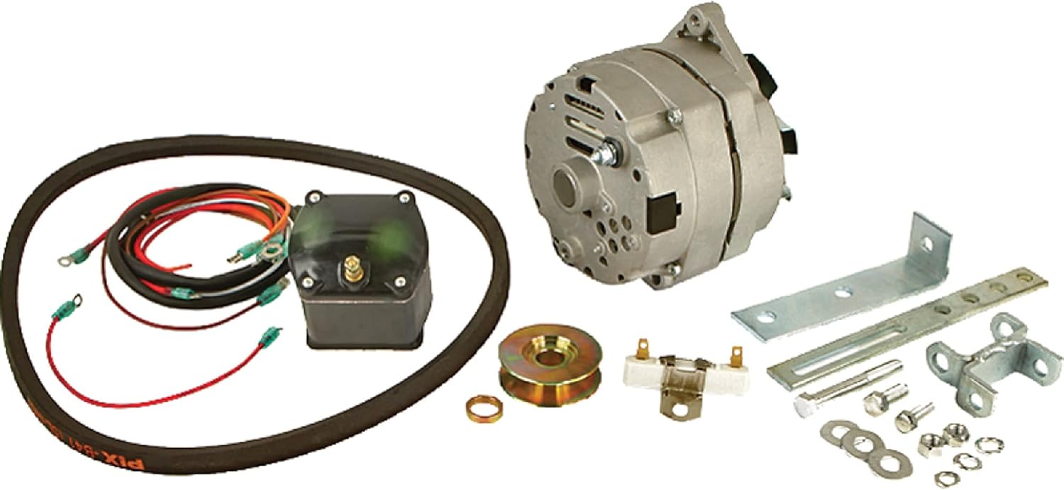 Complete Tractor New Alternator for Generator Conversion Kit Compatible with/Replacement for Early Ford Tractor | 1939-1951 Tractor Models 8N, 2N and 9N,Black