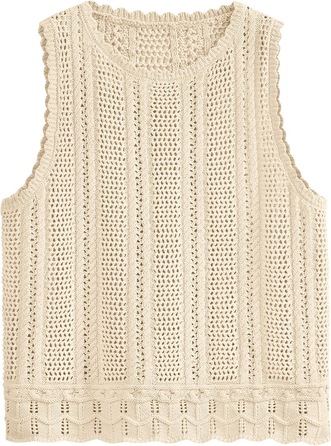 KIRUNDO Beach Vacation Clothes for Women Spring Summer Crochet Sweater Vest Tank Tops Cover Ups Resort Cruise Outfits 2026
