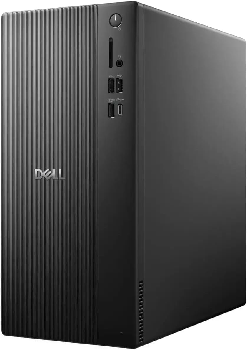 Dell Ect1250 Tower Desktop PC – Intel Core Ultra 5 225 (10‑Core) | 32 GB DDR5 RAM | 1TB NVMe SSD | Intel UHD Graphics | Bluetooth & Wi-Fi 6 | Windows 11 Pro | Keyboard & Mouse | Black