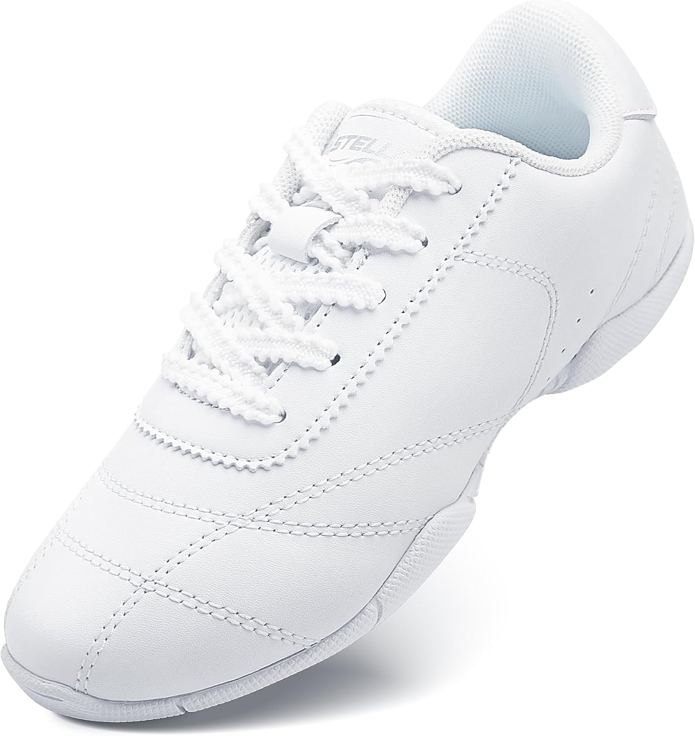 Stelle Cheer Shoes Girls White Cheerleading Dance Shoes Youth Athletic Training Tennis Sneakers for Competition Sport