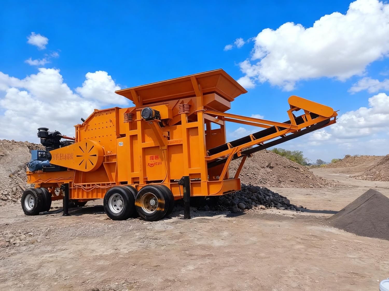 Wheel Mobile Jaw Crusher Plant for Hard Rock & Granite, Portable Industrial Stone Crushing Equipment for Mining & Construction