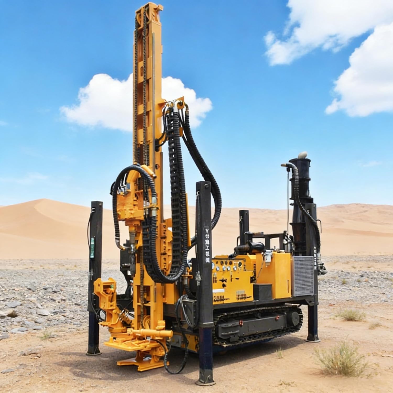 Hydraulic RC Water Well Rig for Arid Regions | High Speed Reverse Circulation Drill | Deep Hole Borehole Machine | Industrial Crawler Mounted Equipment
