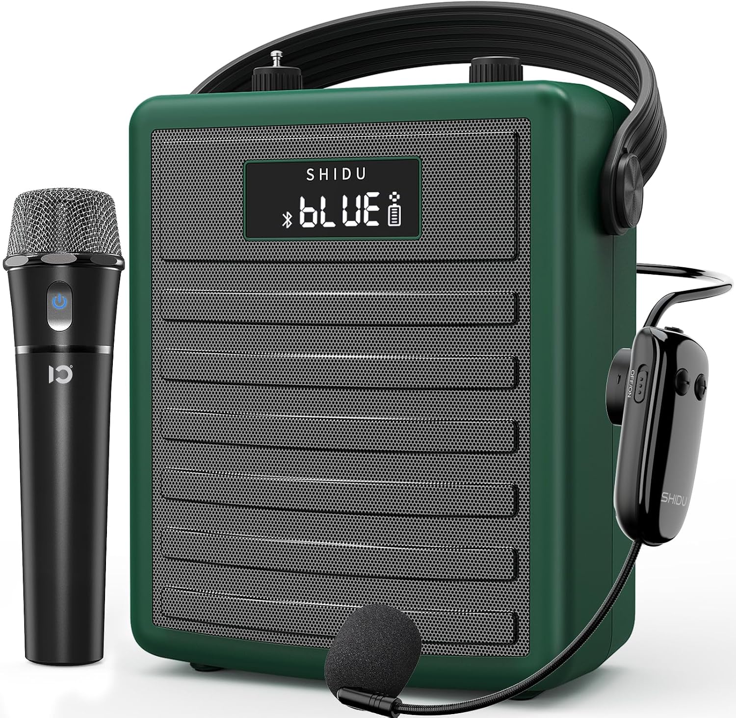 40W Powerful Wireless Voice Amplifier for Teachers, Bluetooth Speaker PA System Karaoke Machine, Portable Speaker with Microphone Support BT/USB/TF Card/Aux/Guitar