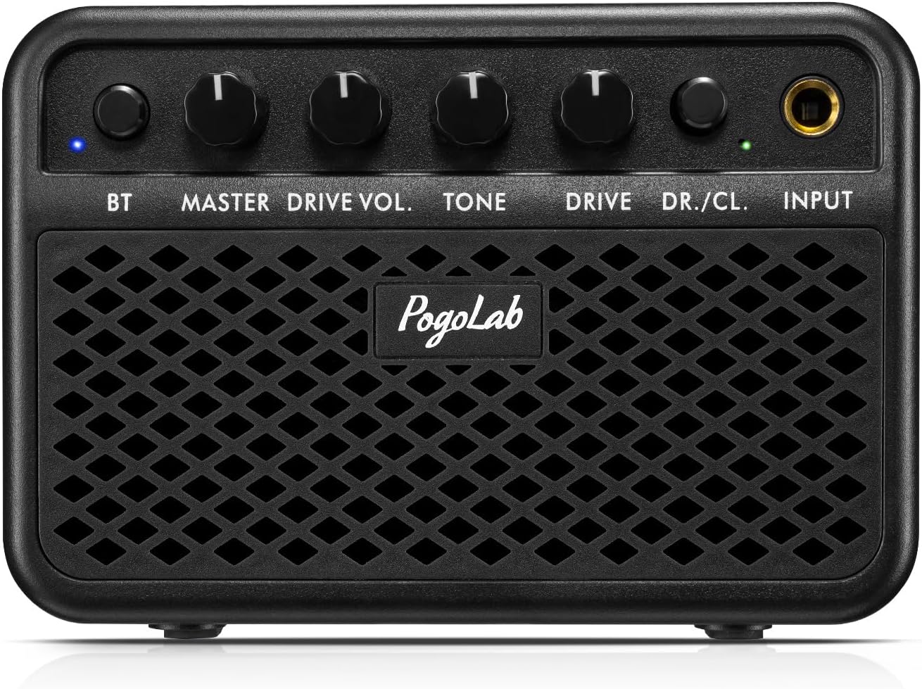 Mini Guitar Amp, 5W Small Portable Electric Guitar Amplifier, Clean & Drive Effects 2 Channels, Rechargeable Bluetooth Speaker with Headphone Jack, for Daily Practice (Black)