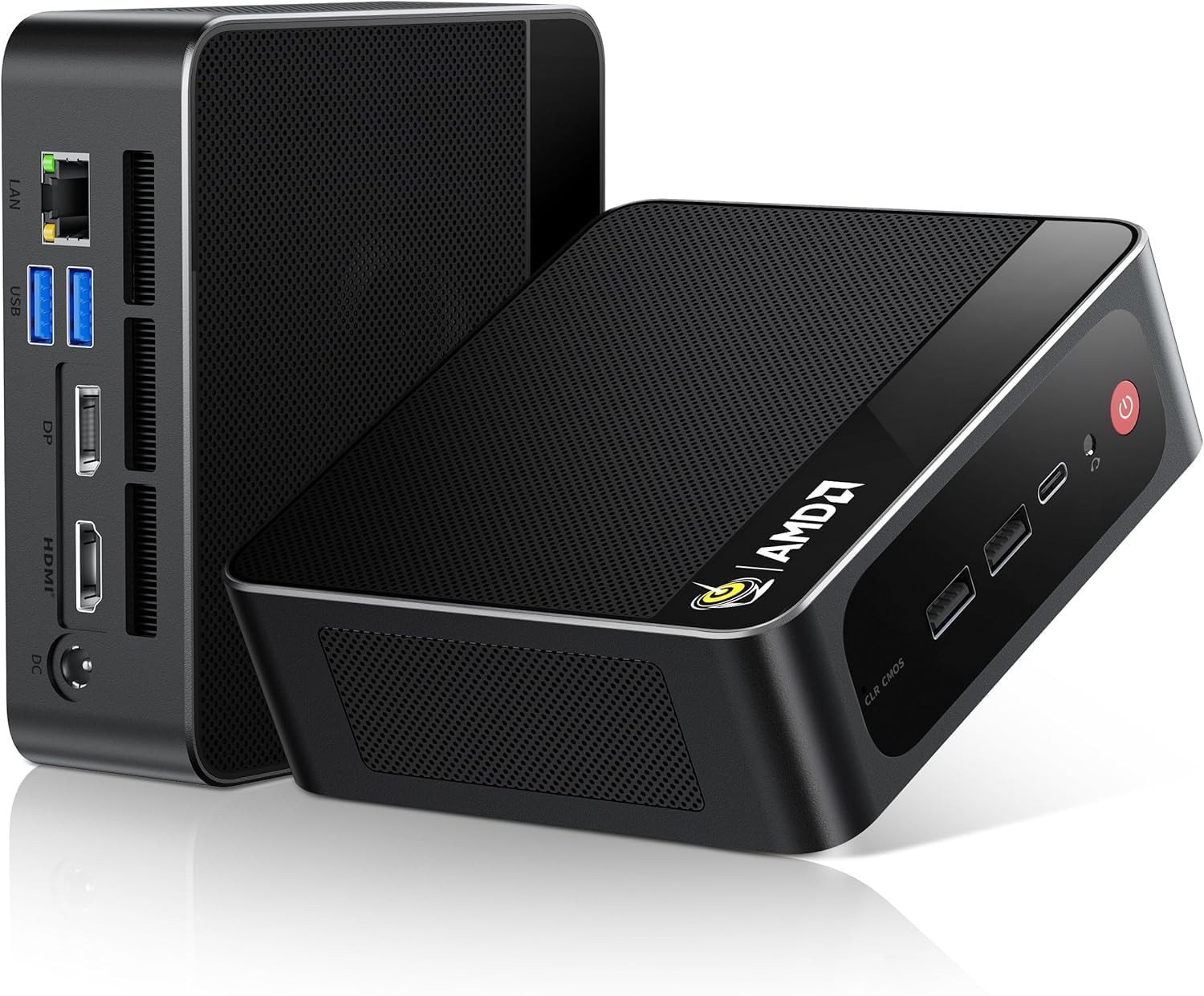 Beelink Mini PC, SER5 MAX Ryzen 7 7735HS (8C/16T, Turbo 4.75GHz), 24GB LPDDR5 RAM 500G PCIe4.0 SSD, Mini Desktop Computers Support 4K Triple Display/WiFi 6/BT5.4/DP+HDMI+USB-C/RJ45 2.5G LAN