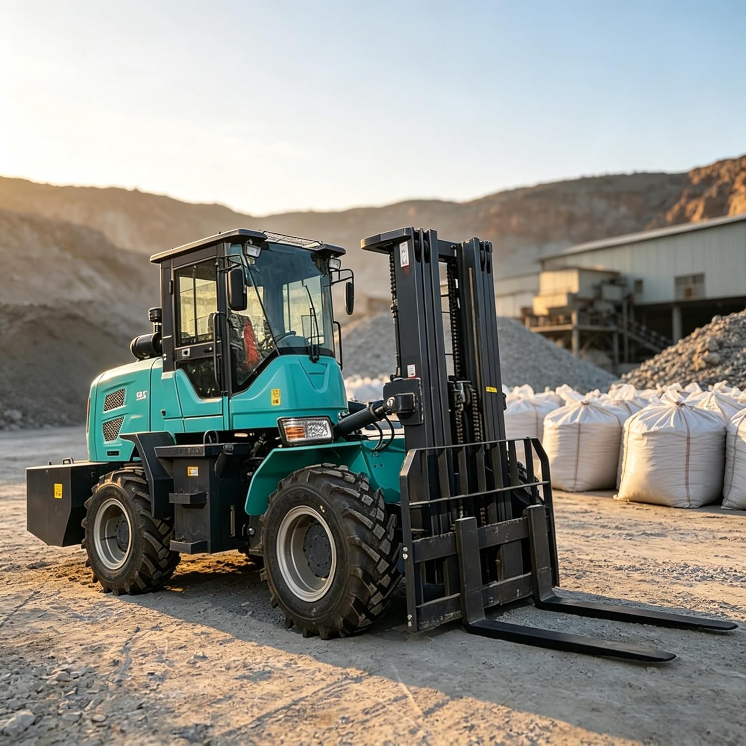 Forklift, Off-Road Industrial Grade Telehandler, 4WD Heavy Duty Telescopic Forklift,All-Weather telescopic boom forklift construction equipment for Construction Warehouse Farm Mining Material Handling