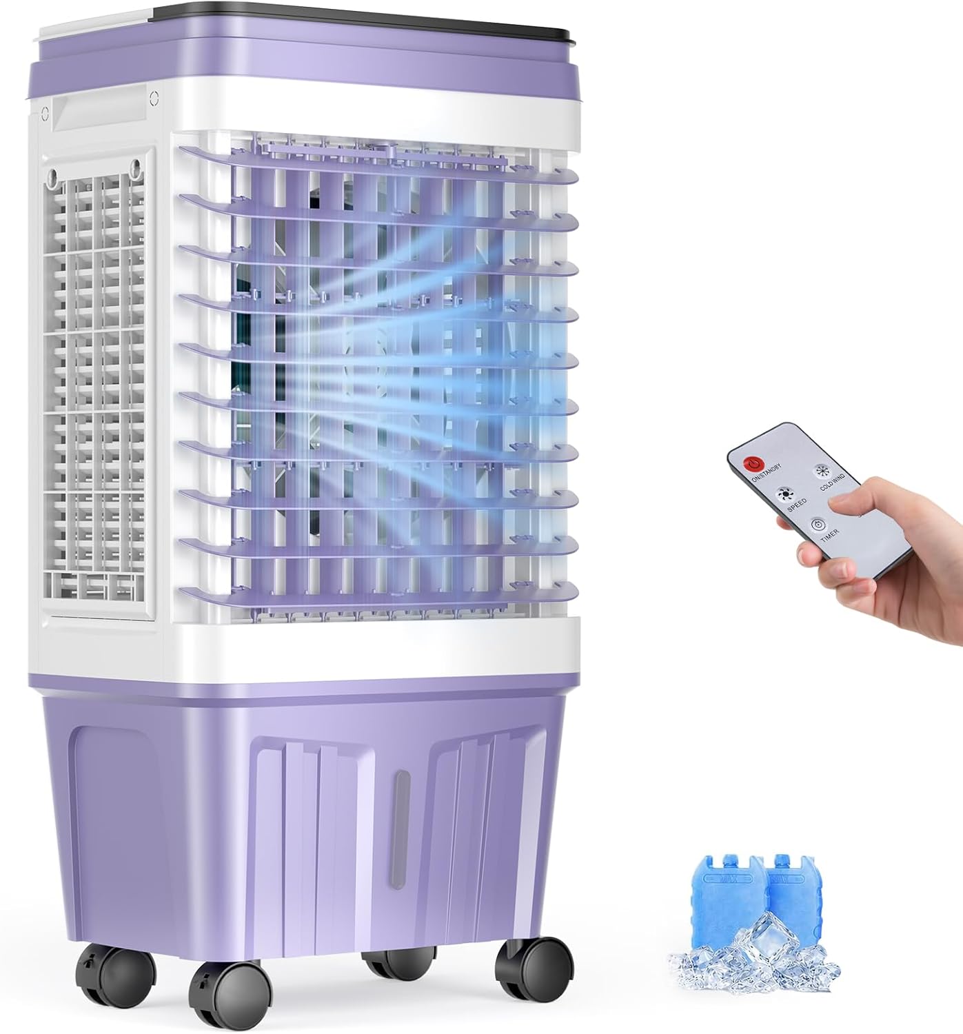Swamp Cooler, 3000 CFM Windowless Portable Air Conditioners, Evaporative Air Cooler with 6.87 Gal Water Tank, 3 Speeds & 4 Modes, 120° Oscillation, 15H Timer Air Cooler for Home, Kitchen, Bedroom