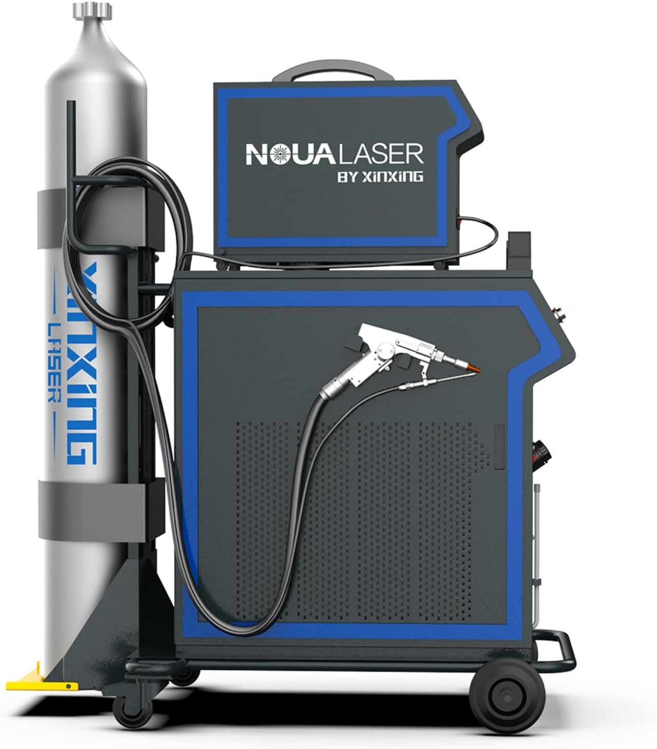 US STOCK 3000W Laser Welder 4 in 1 Industrial Laser Welding Machine Double Wobble Cleaning, Cutting, Weld Seam Cleaning with Auto Wire Feeder for Aluminum,Stainless Steel,Carbon Steel,etc. (380V)