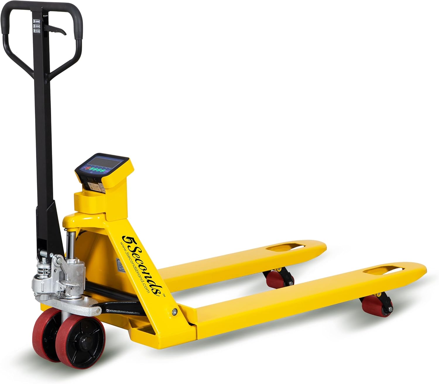 Pallet Jack with Scale 5000 lb Capacity, 27" x 48" Forks, Built-in Digital Scale ±0.1% Accuracy, Heavy-Duty Industrial Pallet Truck for Warehouse