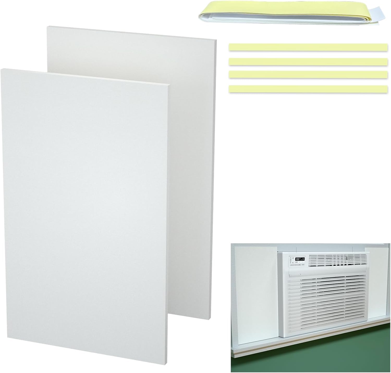 Window Air Conditioner, 2 Pieces of Surface Insulation EVA Board, 17 inches * 10 inches, Simple installation design, Summer/Winter Heat and Draft Insulating,Two-Piece Panels Window Seal EVA 2026