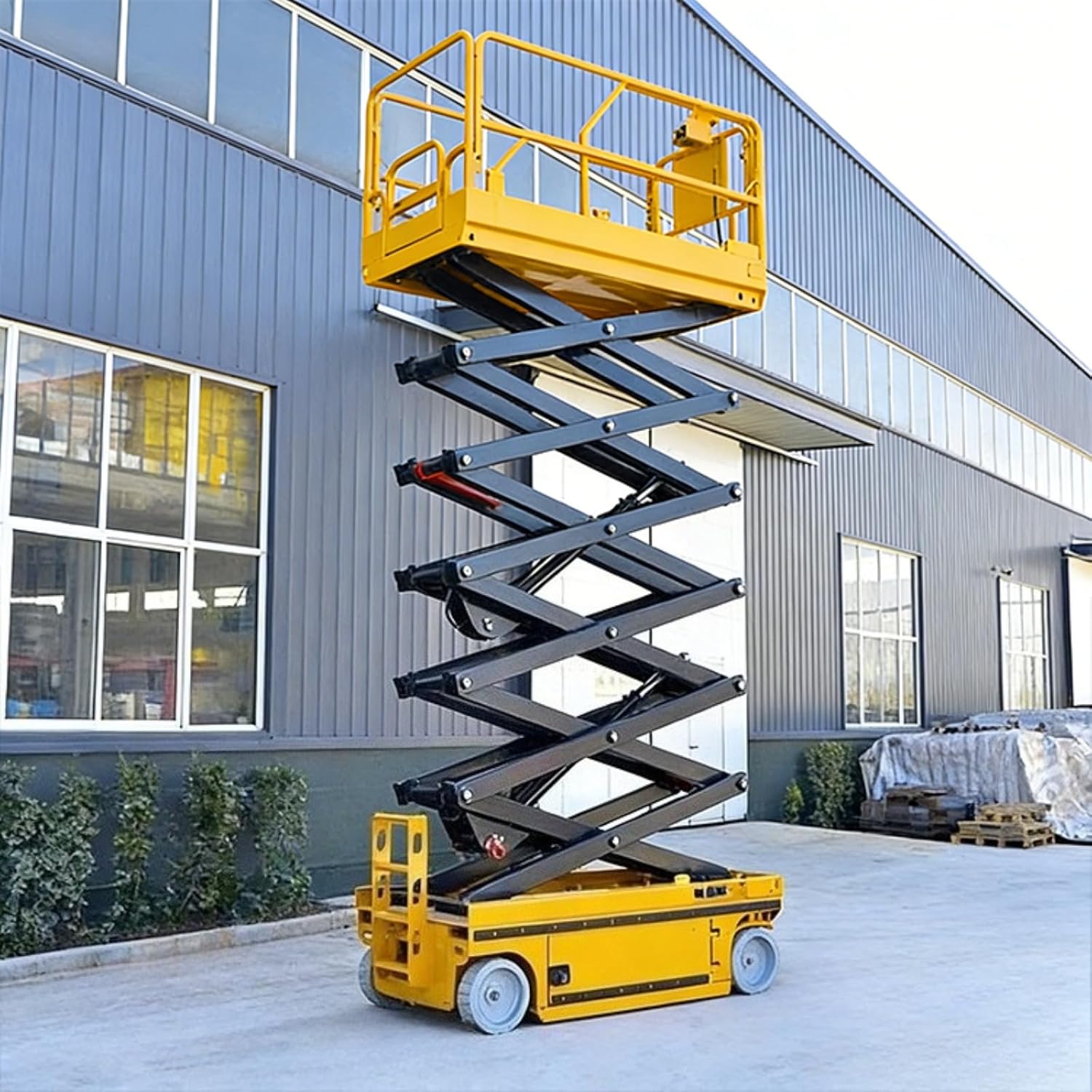Electric Mobile Scissor Lift Hydraulic Lift Table Self Propelled Aerial Work Platform for Warehouse Industrial Vertical Lifting Equipment Scissor Lift System