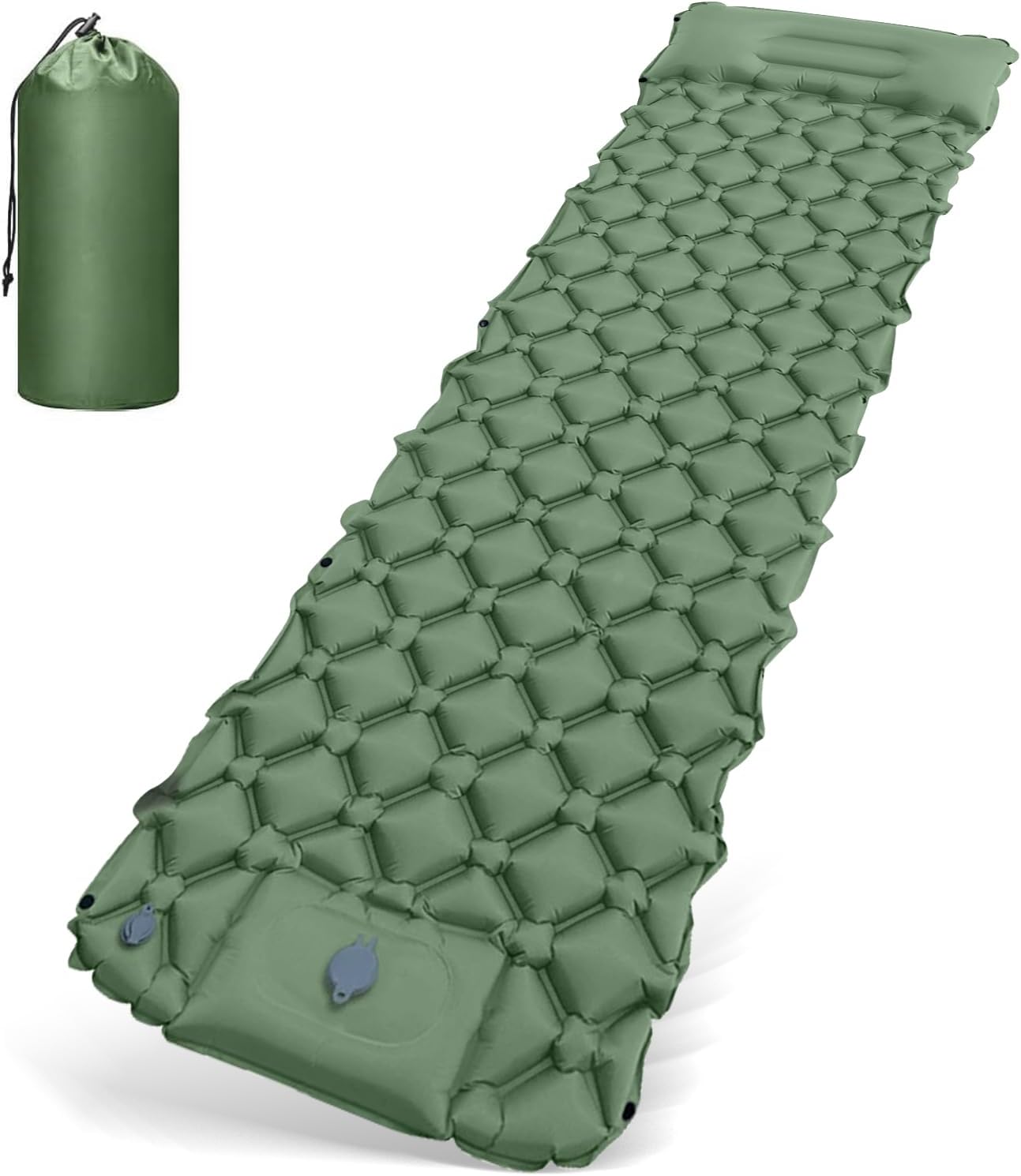 Sleeping Pad for Camping, Ultralight Self Inflating Camping Mat, Portable Sleeping Pad, Camping Air Mattress, Built-in Air Pump, Durable & Waterproof Air Mattress for Outdoor Hiking,195 x 60 x 5cm