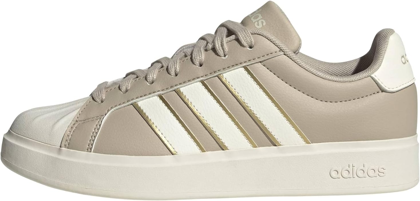 adidas Womens Streettalk Lace Up Sneakers Shoes Casual - Beige
