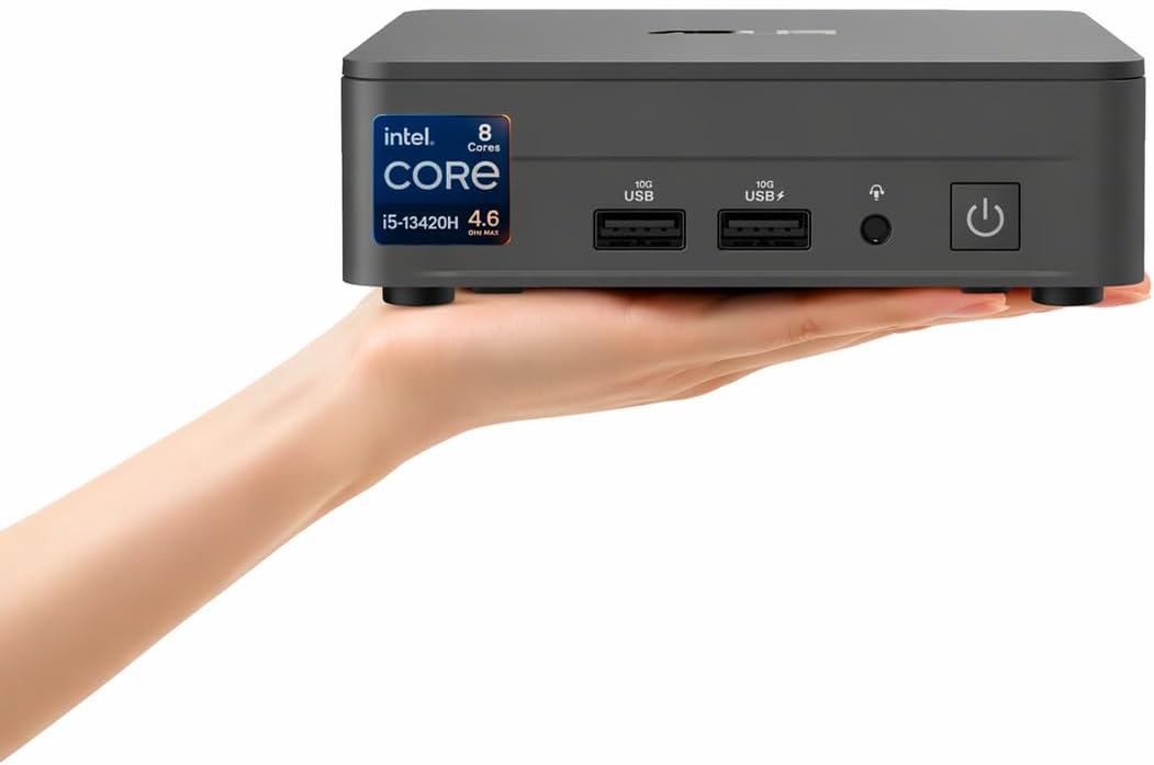 ASUS NUC 13 Pro Business Mini Desktop Computer 13th Intel Core i5 (Up to 4.6GHz), 16GB RAM, 512GB SSD PCIe, HDMI 2.1, 2 Thunderbolt, Wi-Fi 6E, Bluetooth 5.3, Ultra-Quiet Design, Windows 11
