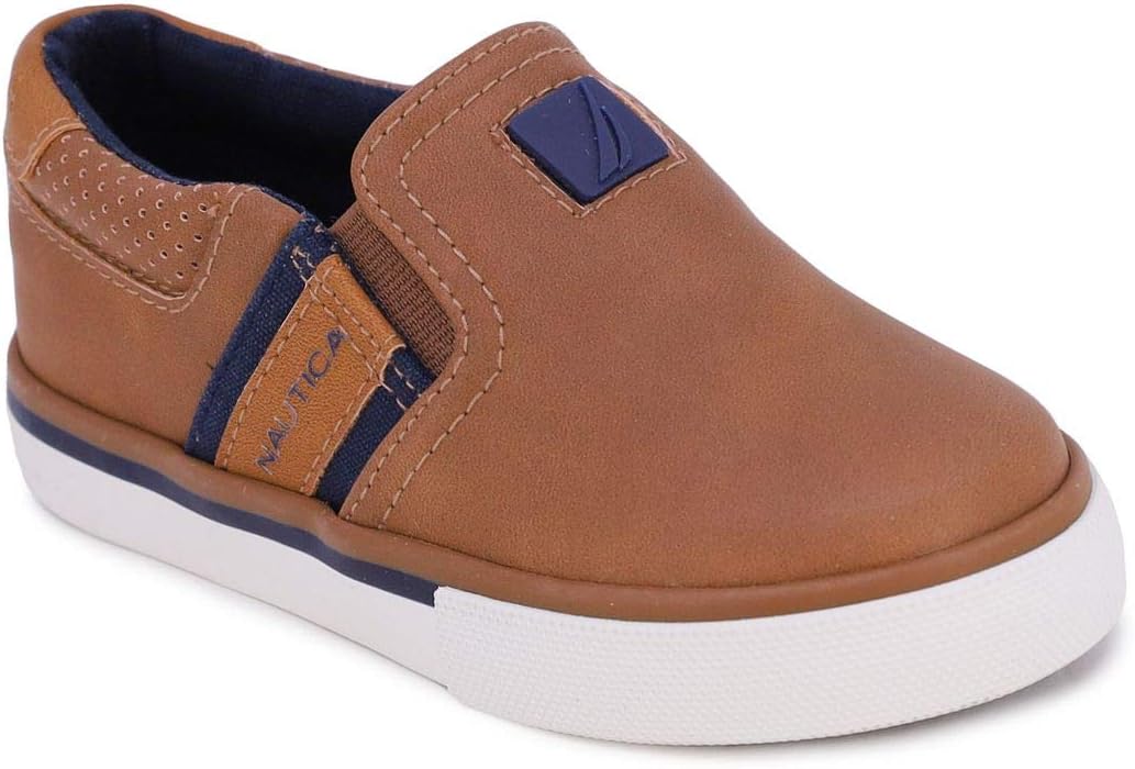 Nautica Kids Slip-On Sneakers – Casual Low-Top Shoes for Boys and Girls – Comfortable Athletic Style for School, Play, and Everyday Wear – Toddler/Little Kid/Big Kid Sizes