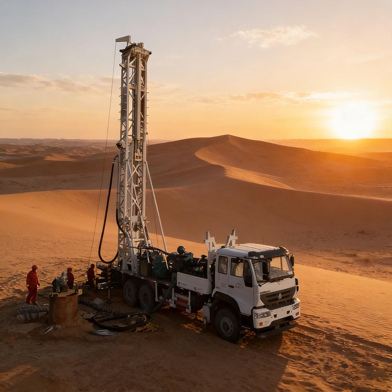 Industrial Drilling Rig | Heavy Duty Truck Mounted Drilling Rig | Hydraulic Drilling Machine | Deep Rock Drilling Equipment with Auto Pressure Monitoring System and Generator
