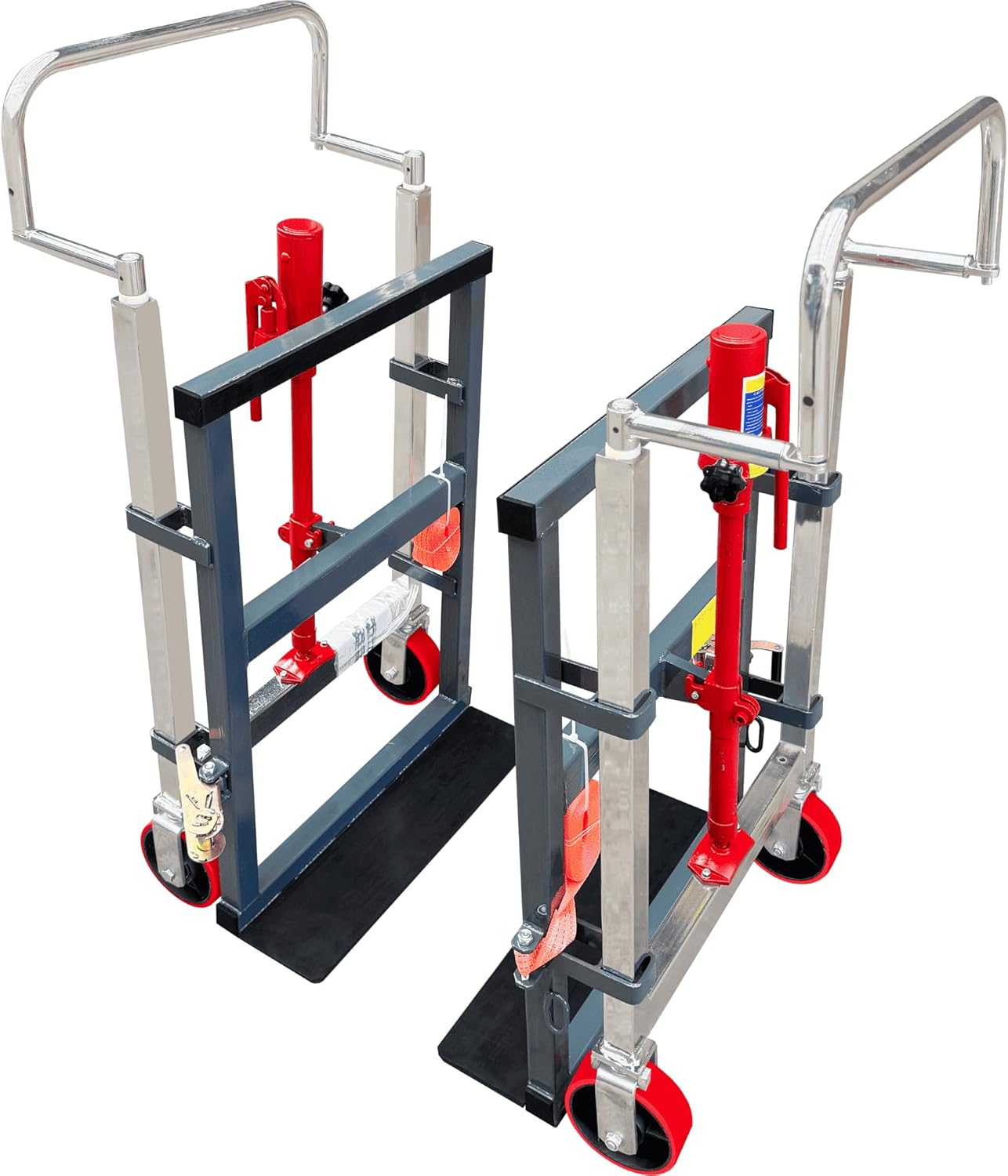 Large Plate Hydraulic Equipment Mover Flow-Back Handle(Set of 2) 4,000 lbs Cap.
