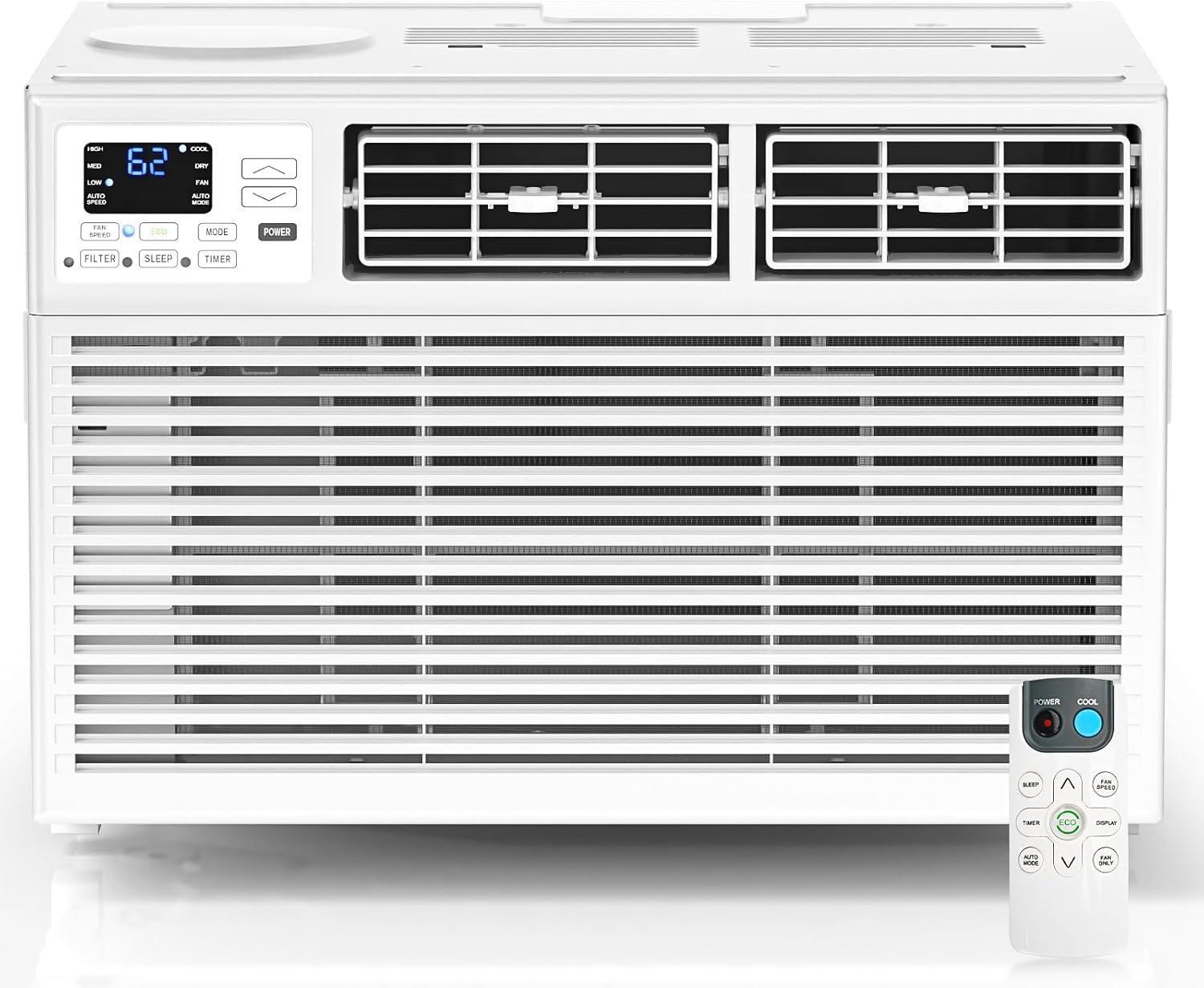 ZAFRO 10000 BTU Window Air Conditioner Unit Cools Up to 450 Sq.Ft.,Window AC Units with Dehumidifier, 4 Fan Speed, Energy Saving with Remote for Bedroom,Small Rooms,White