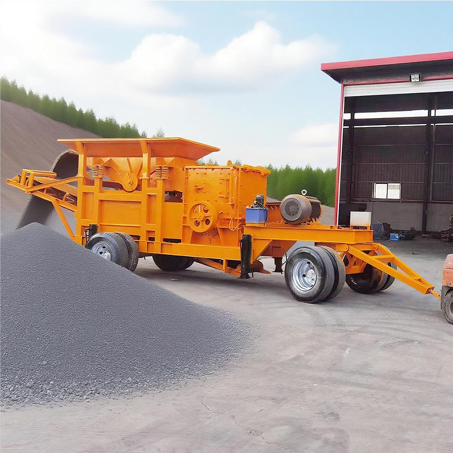 Industrial Mobile Jaw Crusher Plant for Granite & Hard Rock, Wheel-Type Portable Rock Crushing Equipment for Mining, Quarry & Construction Projects