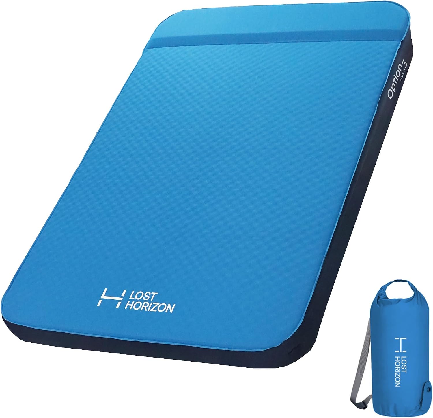 Lost Horizon Self Inflating Foam Camping Mattress, Full, 3" Thick