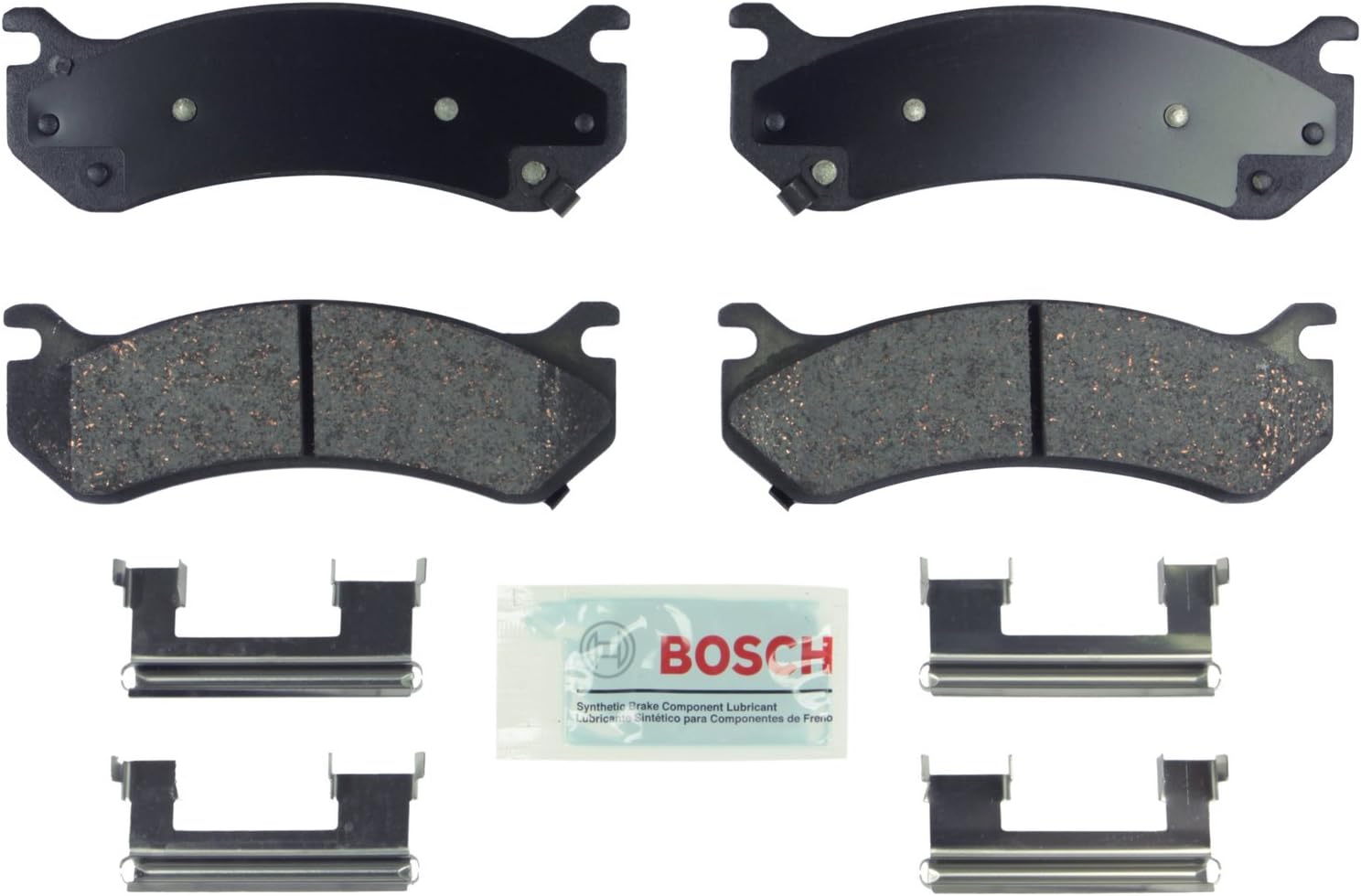 BOSCH BE785H Blue Ceramic Disc Brake Pad Set With Hardware - Compatible With Select Cadillac Escalade; Chevrolet Avalanche, Express, Silverado, Suburban, Tahoe; GMC Savana, Sierra, Yukon, XL + More