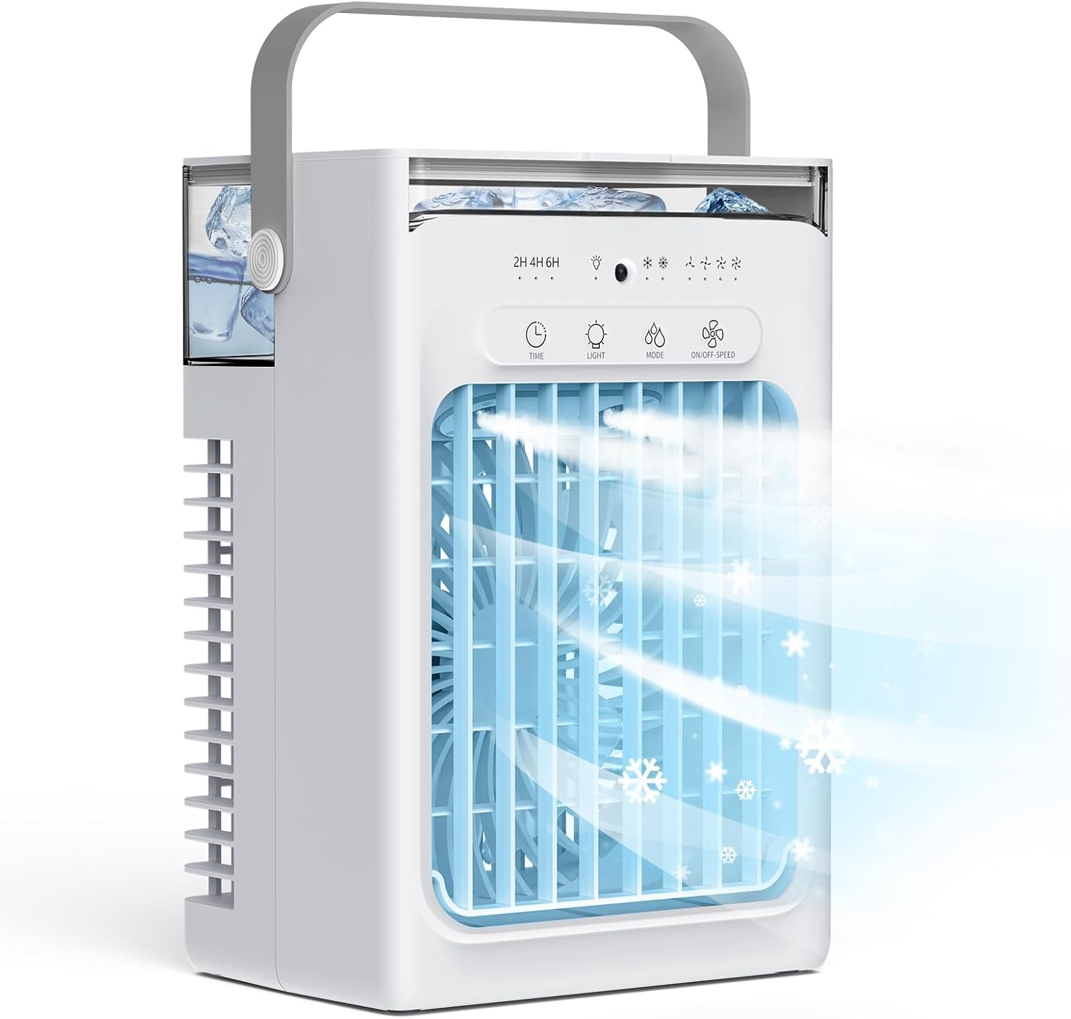 Portable Air Conditioners, 3-in-1 Portable AC Unit, Personal Mini Air Conditioner With 1000ml Water Tank, 2/4/6H Timer, USB Charging Small Cooling Fan (Include 5V 2A Adapter) For Indoor Office Bedroom