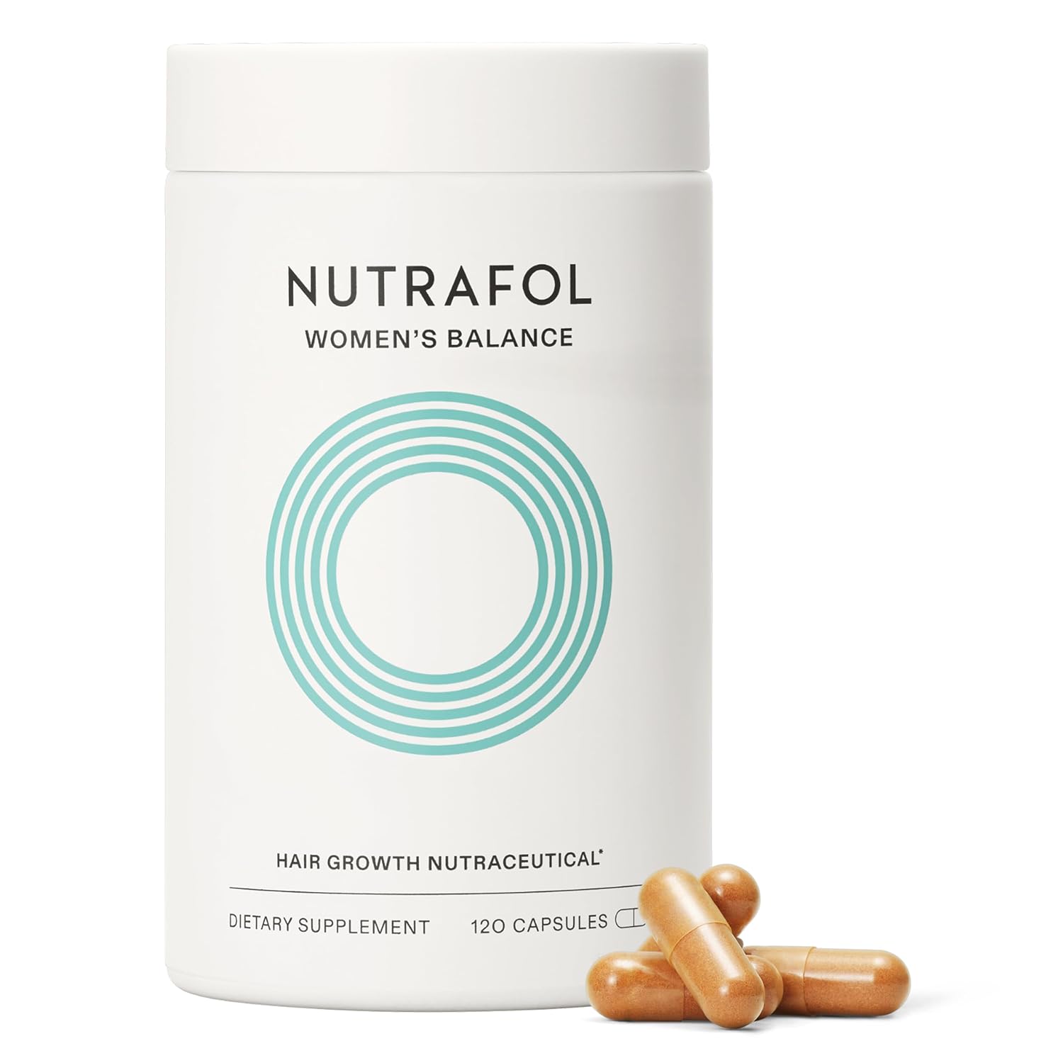 Nutrafol Women's Balance Hair Growth Supplements for Hair Thinning Ages 45 and Up Clinically Tested for Visibly Thicker Hair and Scalp Coverage Dermatologist Recommended 1 Month Supply
