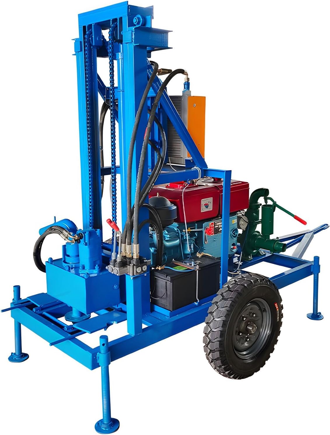 Mini Water Well Drilling Rig Portable Drilling Machine 60m 100m 150m 200m Depth Borehole Equipment for Groundwater Extraction Residential and Farm Projects