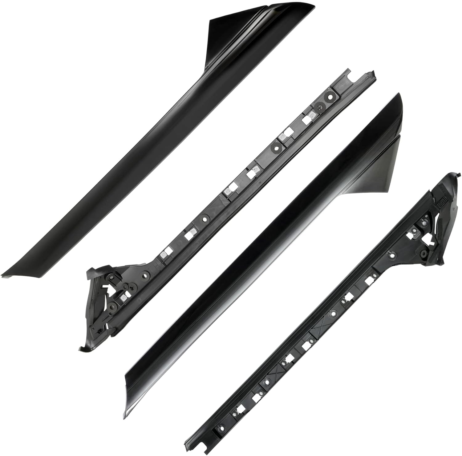 A-Pillar Trim Molding Windshield Set, Compatible with 2011-2019 Ford Explorer, Left & Right, Outer & Inner, 926450 926451, Window Trim Moulding BB5Z7803145AA BB5Z7803144AA BB5Z7803137AA BB5Z7803136AA