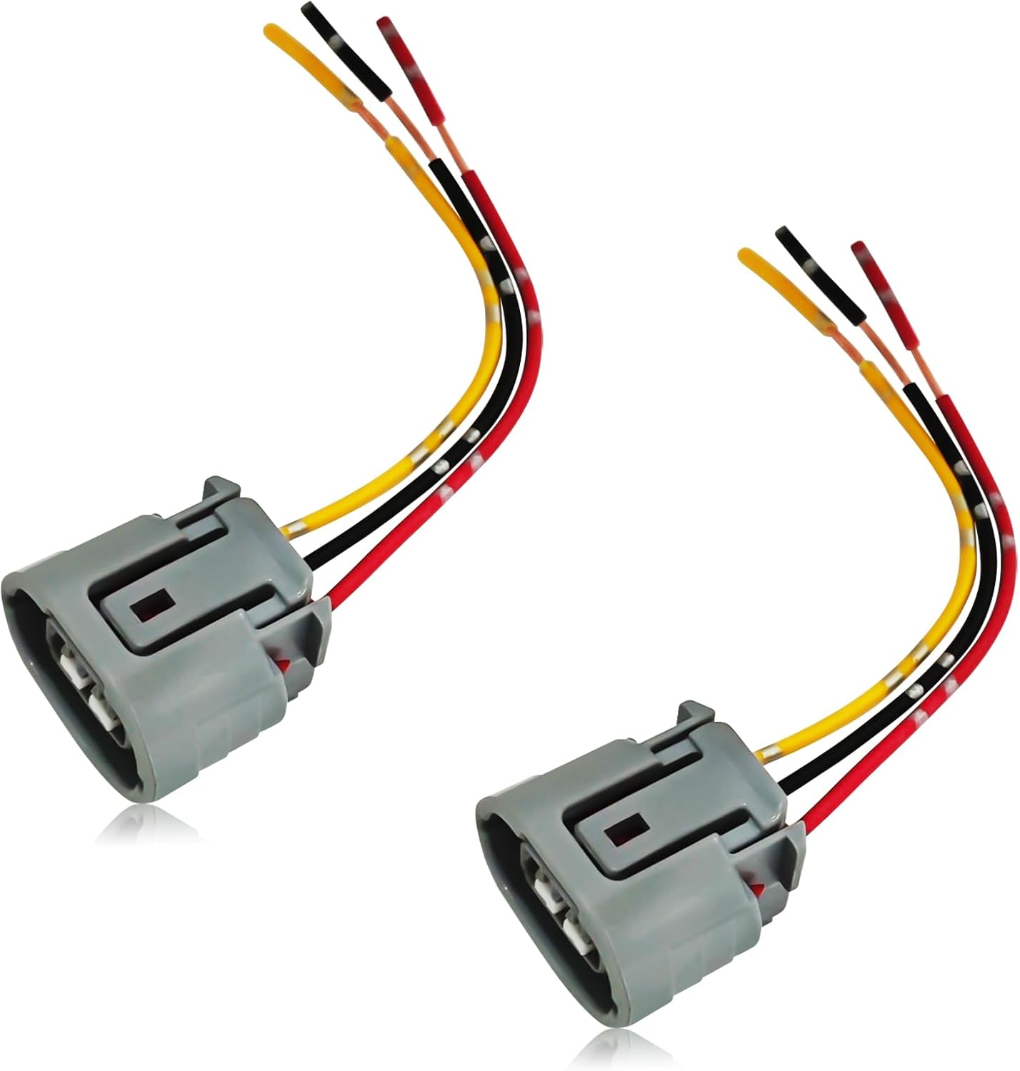 2PCS Alternator Connector Plug Alternator Pigtail Plug Cable 3-Pin Generator Regulator Wiring Connector Wire Harness for Nissan Subaru Infiniti EX35 G35 Lexus Rogue Saab Suzuki Jaguar Audi(Gray)