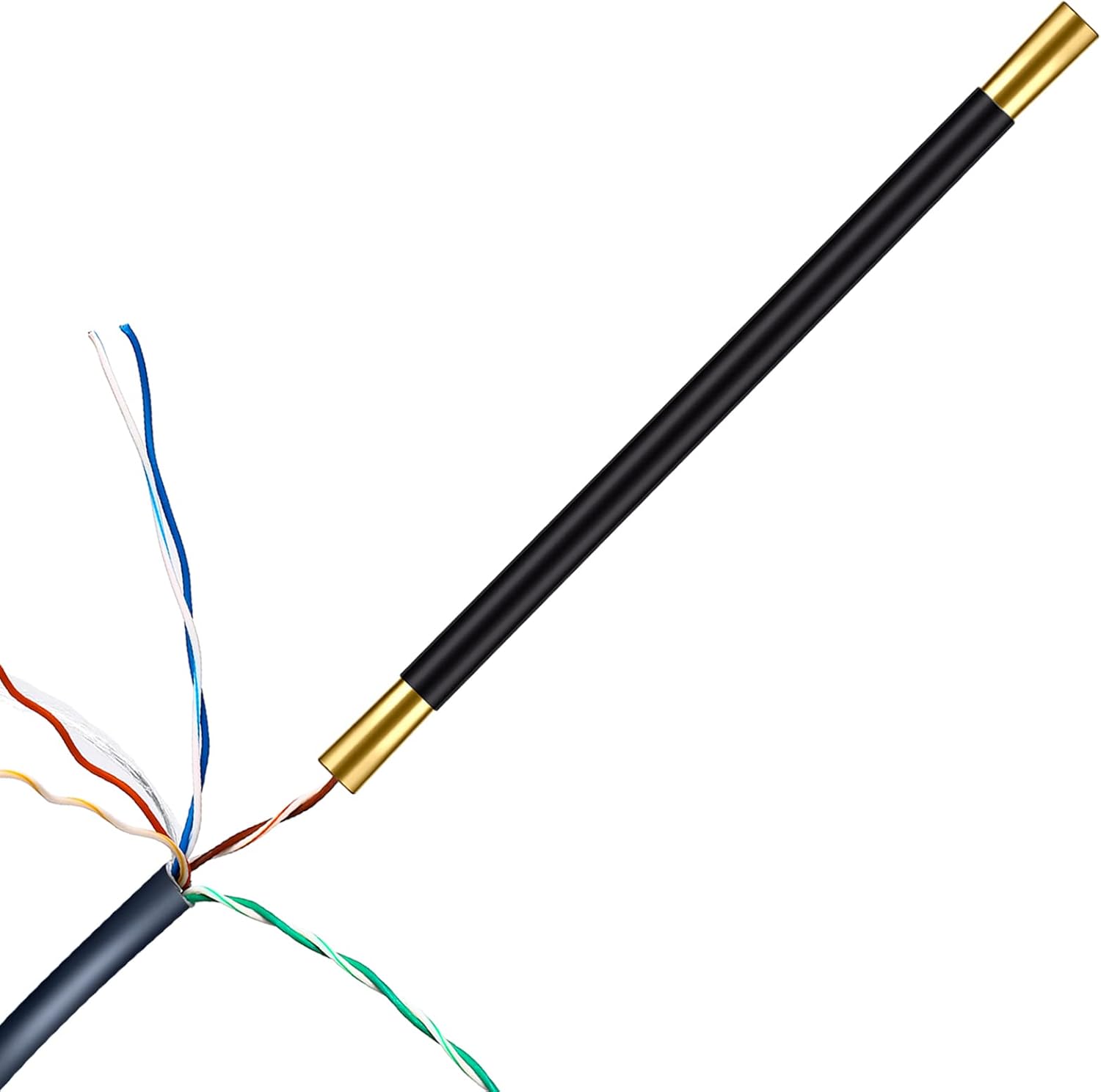 Network Cable Untwist Tool, Dual Headed Looser Engineer Twisted Wire Separators for CAT5 CAT5e CAT6 CAT7 and Telephone (Black, 1 Piece)