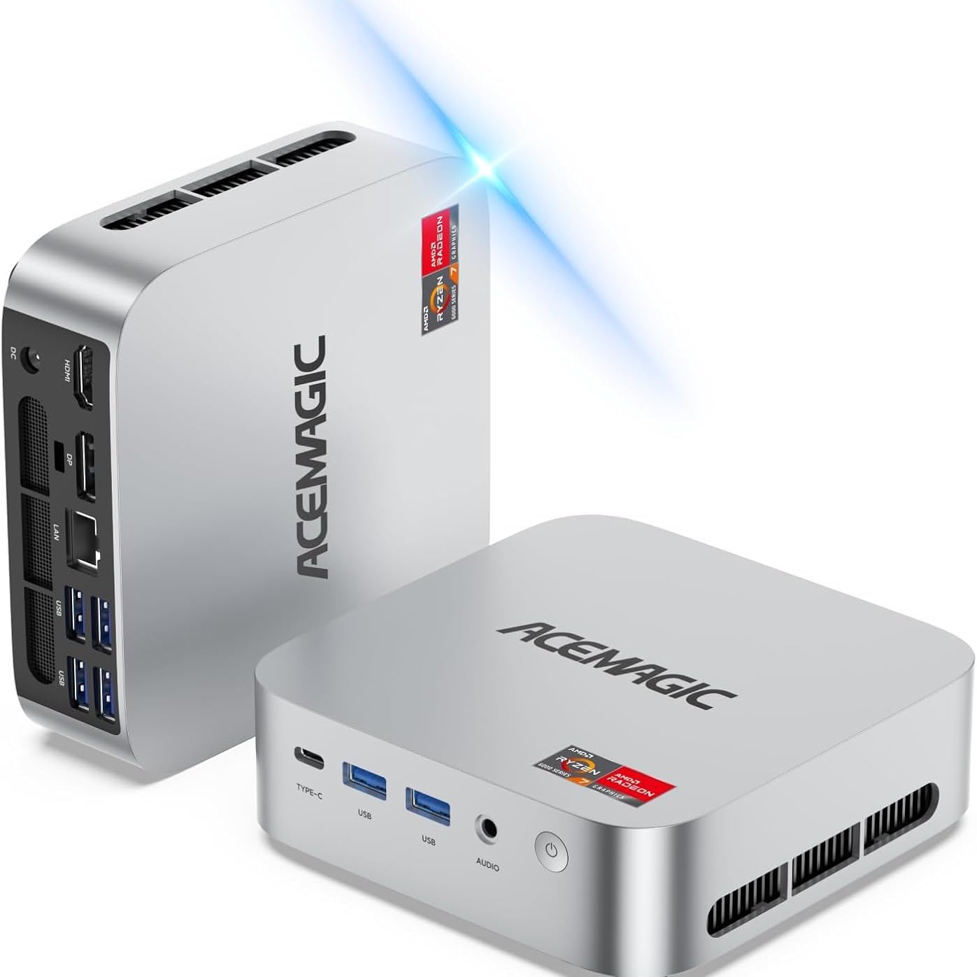 ACEMAGIC M1 Mini PC AMD Ryzen 7 7735HS Windows 11 Pro (Up to 4.75GHz) 24GB RAM 1TB SSD, Radeon Triple 4K Display Mini Computers Desktop Micro Small Pc for Office 3.2Type-C/LAN 2.5G/BT5.2/WiFi 6