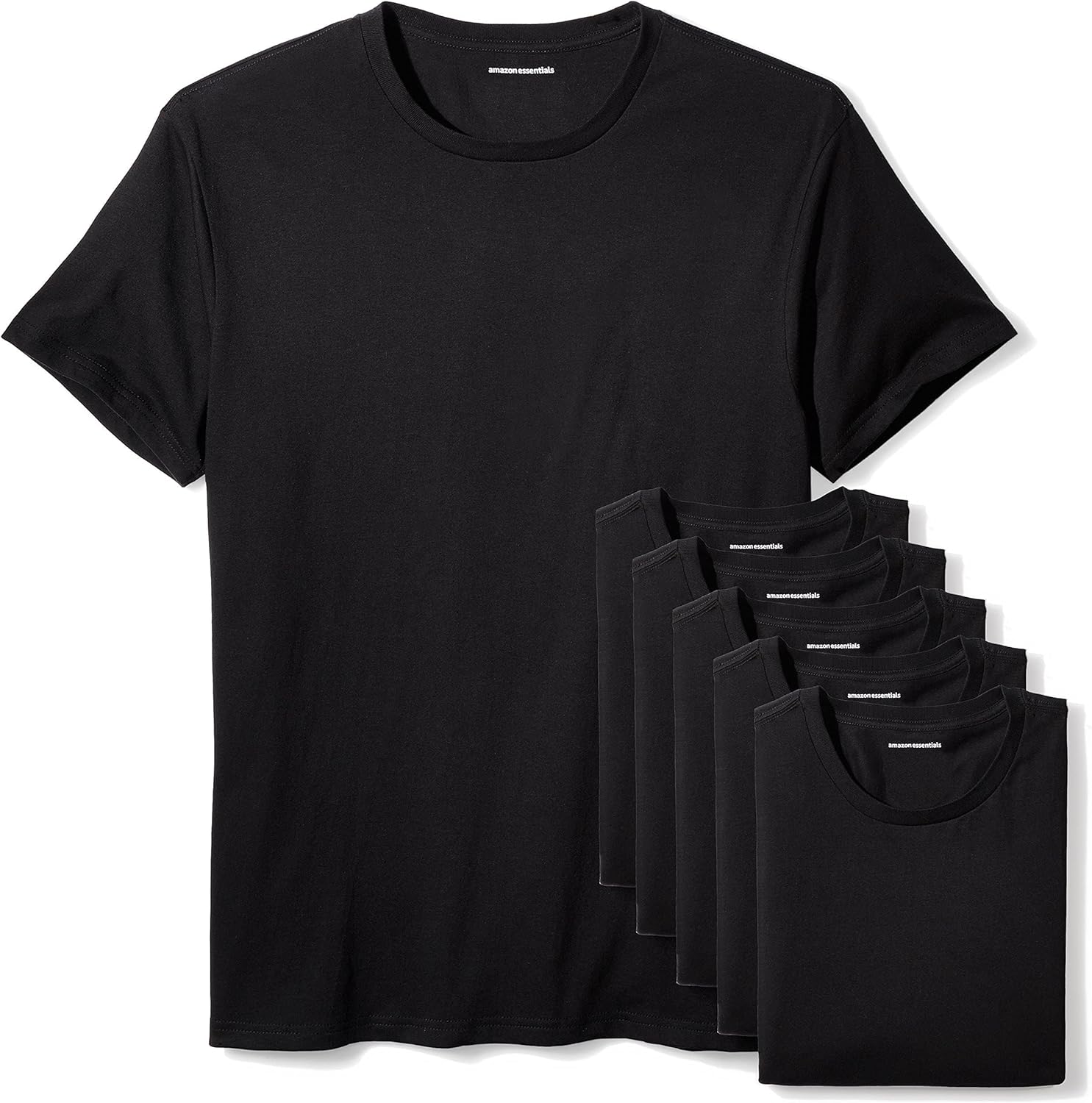 Amazon Essentials Men's Slim Fit Cotton Crew Neck Undershirts