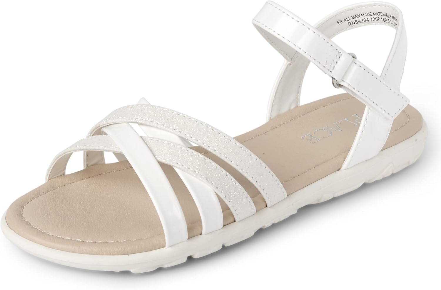 The Children's Place Girls' Adjustable Ankle Strap Flat Sandals