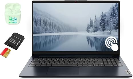 Lenovo IdeaPad 15.6” FHD Touchscreen Laptop, 10-Cores Intel Core i5-1235U, Windows 11 Pro with Microsoft Office Included, PLUSERA Earphones (24GB RAM | 1.5TB Storage)