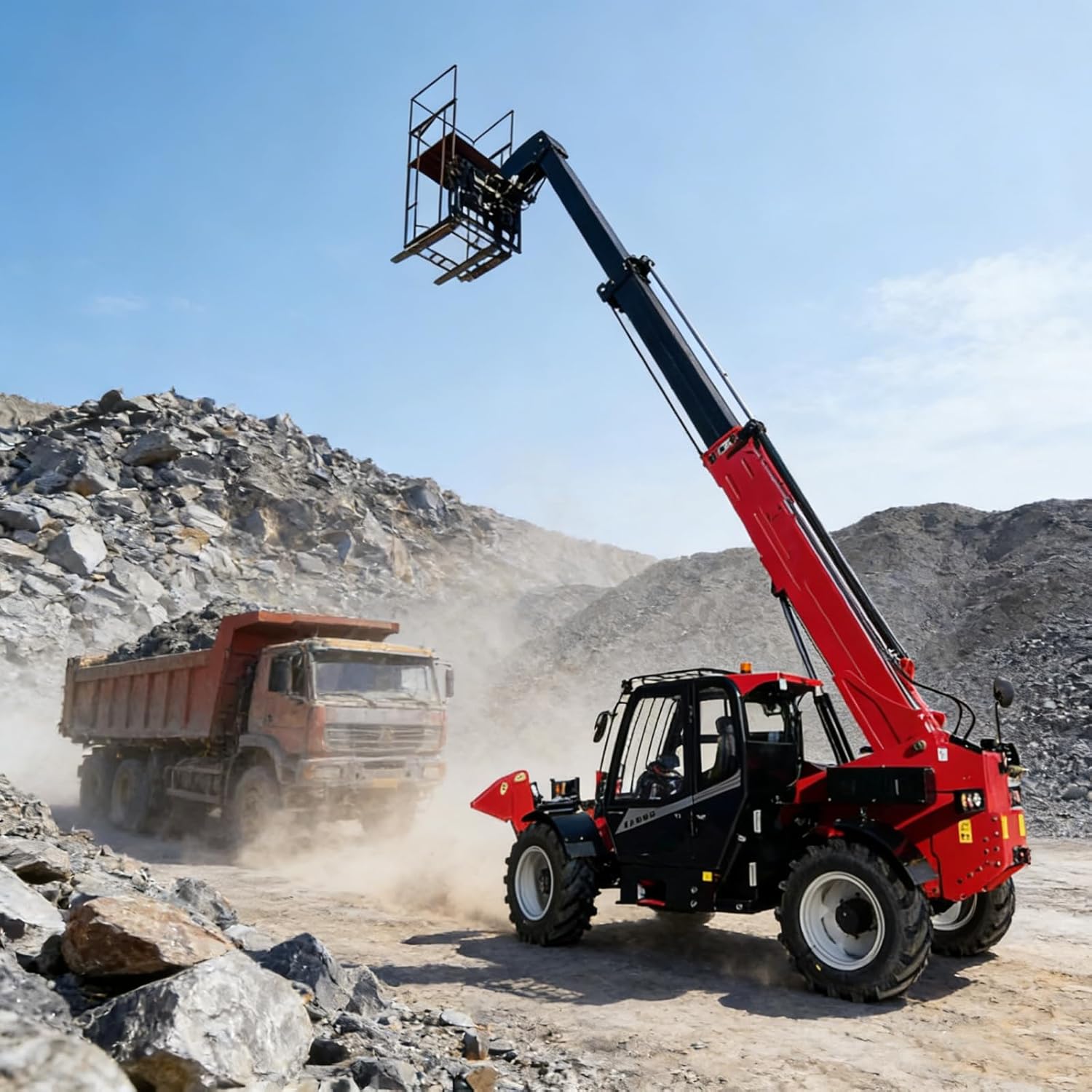 Construction Telehandler Telescopic Forklift Truck for Industrial Material Lifting Equipment and Pallet Transport