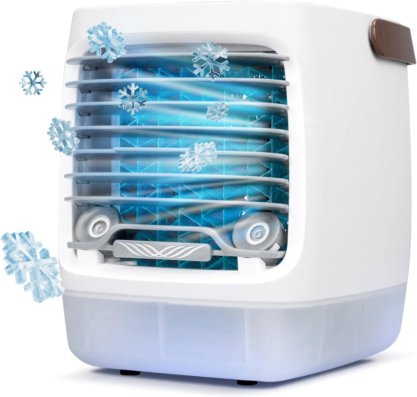 2.0 Evaporative Air Cooler for Room - 4-Speed Mini Portable Swamp Coolers with Humidifier | Indoor Personal Cooling Unit In Bedroom, Home Office, and Camping | USB- Rechargeable, Easy Setup