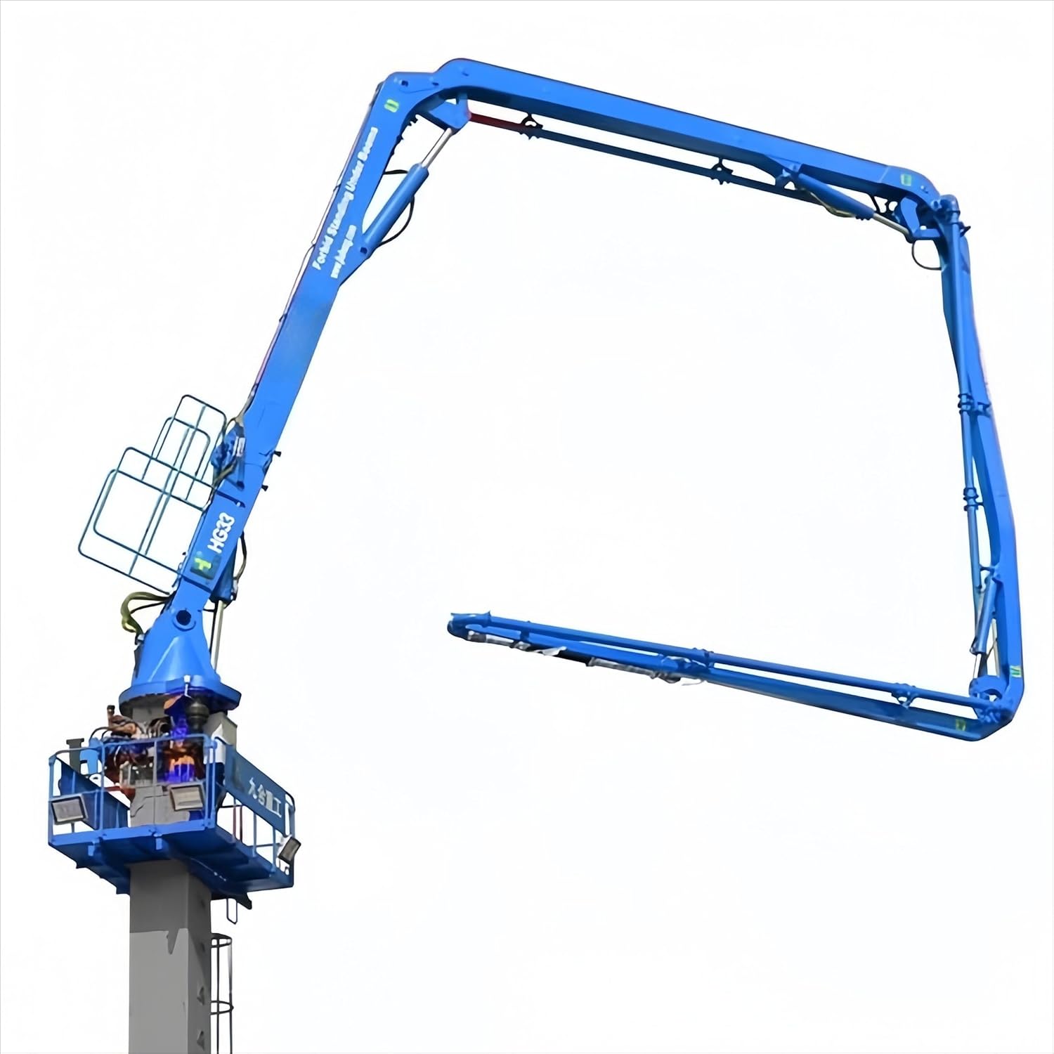 Concrete Boom Distribution System, Mobile Hydraulic Equipment for Slab Construction, Bridge Works, Industrial Projects and Civil Infrastructure Development