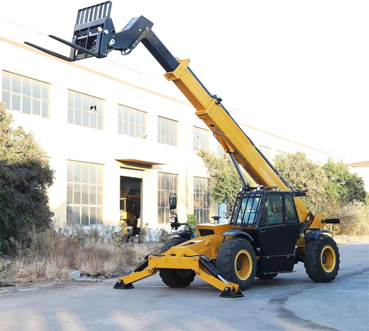 4 Ton 14m Telehandler Forklift – Telescopic Boom Loader with Bucket, Rough Terrain Telescopic Handler for Construction & Industrial Use