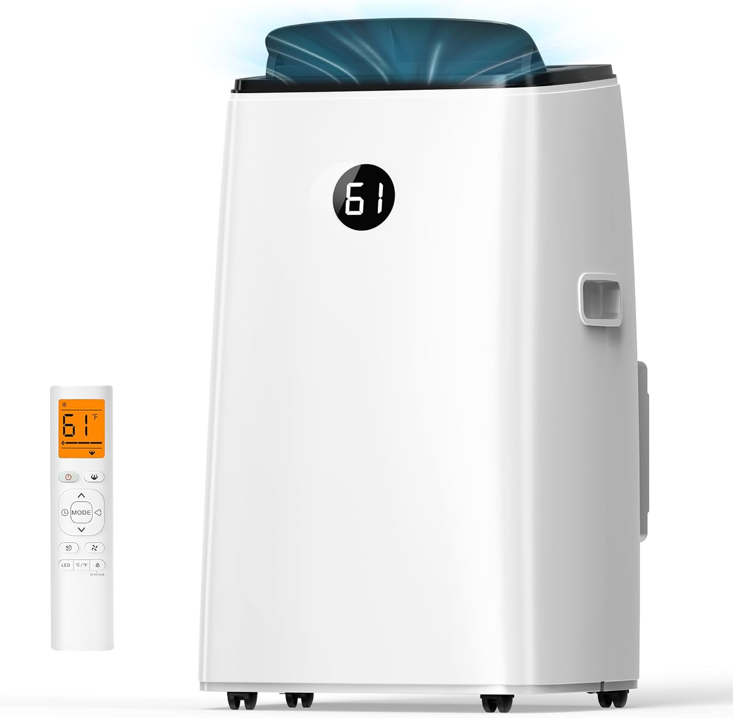 14000 BTU Portable Air Conditioners Cools Up to 700 Sq.Ft, 3-in-1 Energy Efficient Portable AC Unit with Remote Control,Dehumidifier Fan,Smart Quiet Sleep Mode,Timer,Auto Swing,for Room Bedrooms
