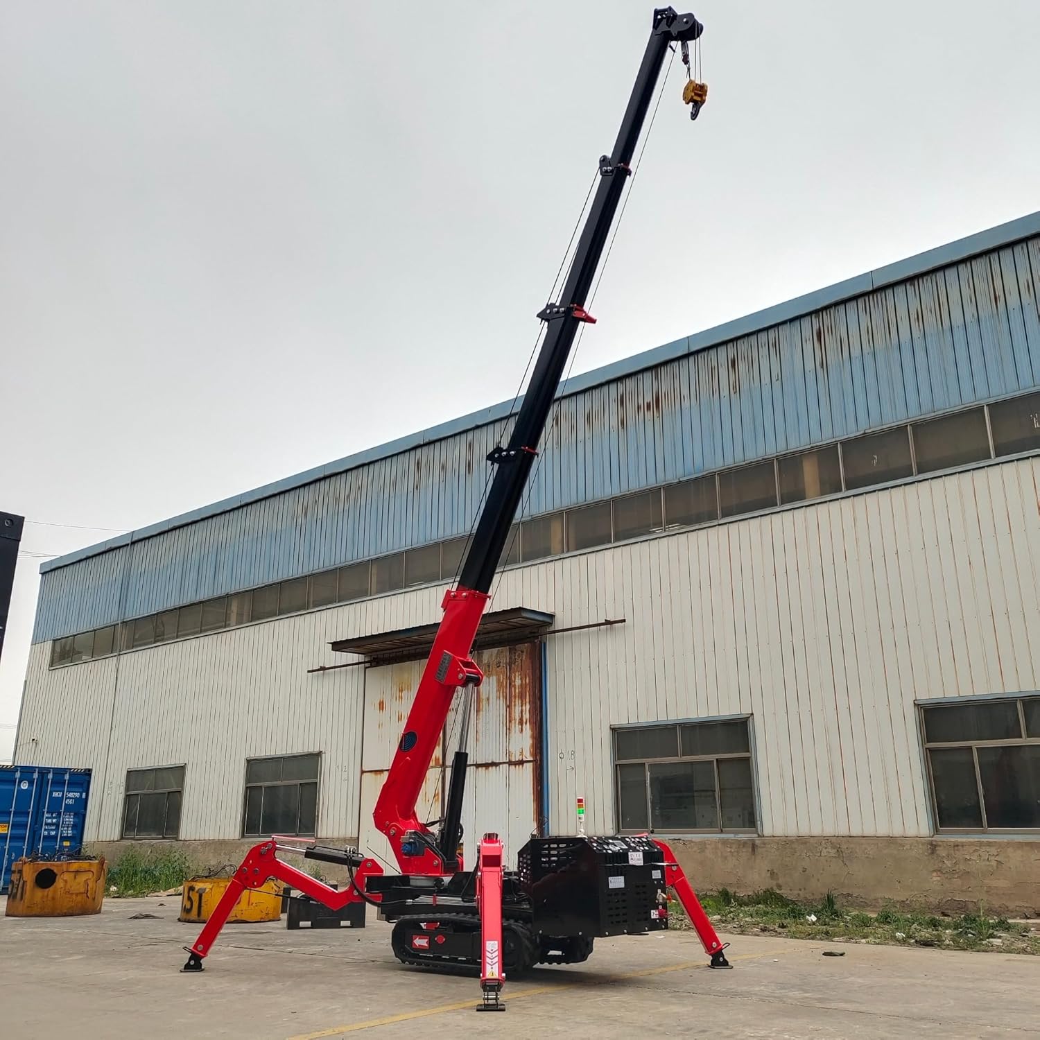 Industrial-Grade Micro Crawler Crane,1-12Ton Compact Tracked Hoist for Heavy Lifting, Mobile Telescopic Boom Machine for Equipment Install, Customizable Tonnage/Color/Model, CE Certified Professional