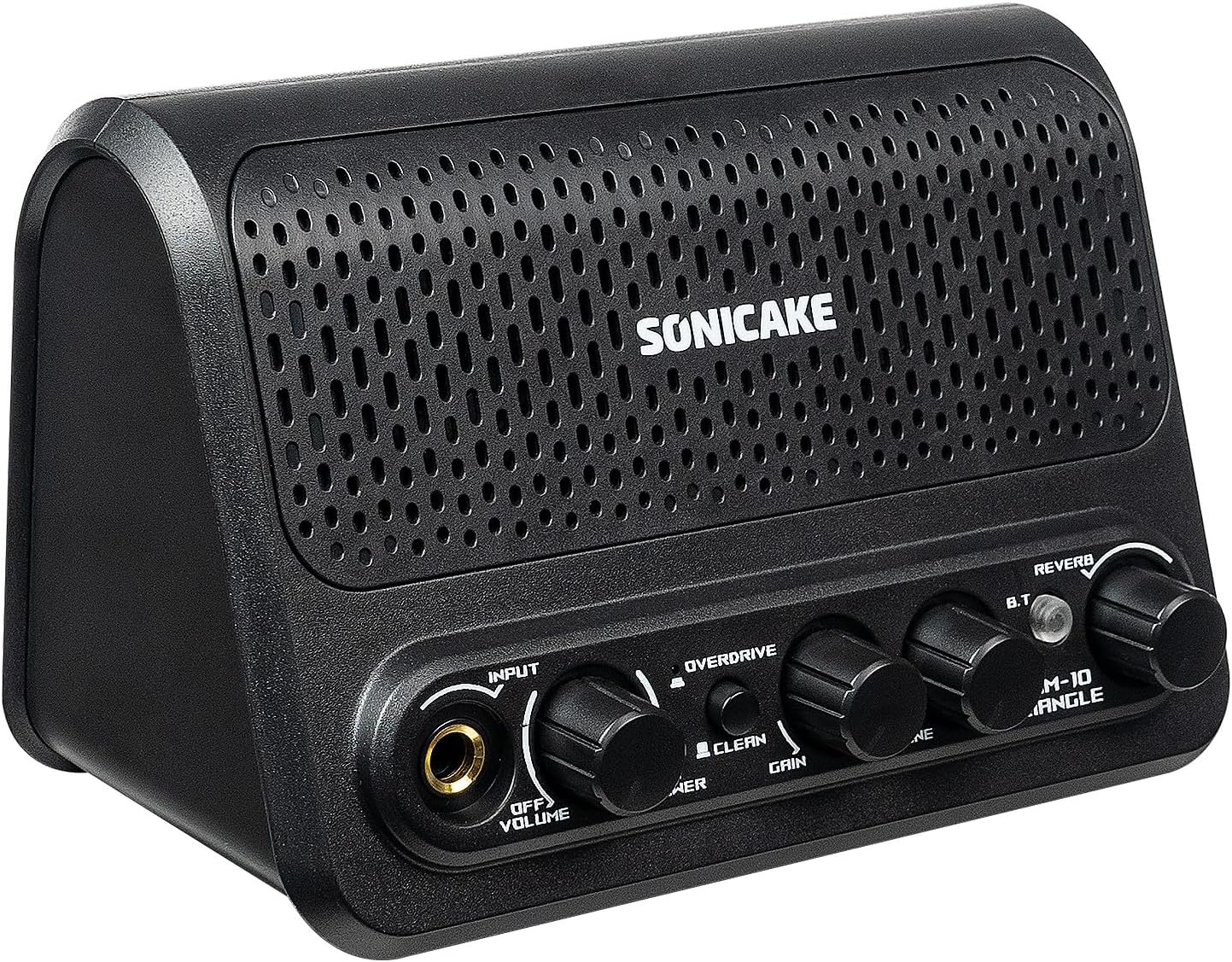 Sonicake 10W Mini Guitar Amp, Portable Guitar Combo Amplifier with Clean/Overdrive/Reverb, All-in-one Rechargeable BT Amplifier Speaker with Aux in Jack for Bedroom Practice - Triangle QAM-10
