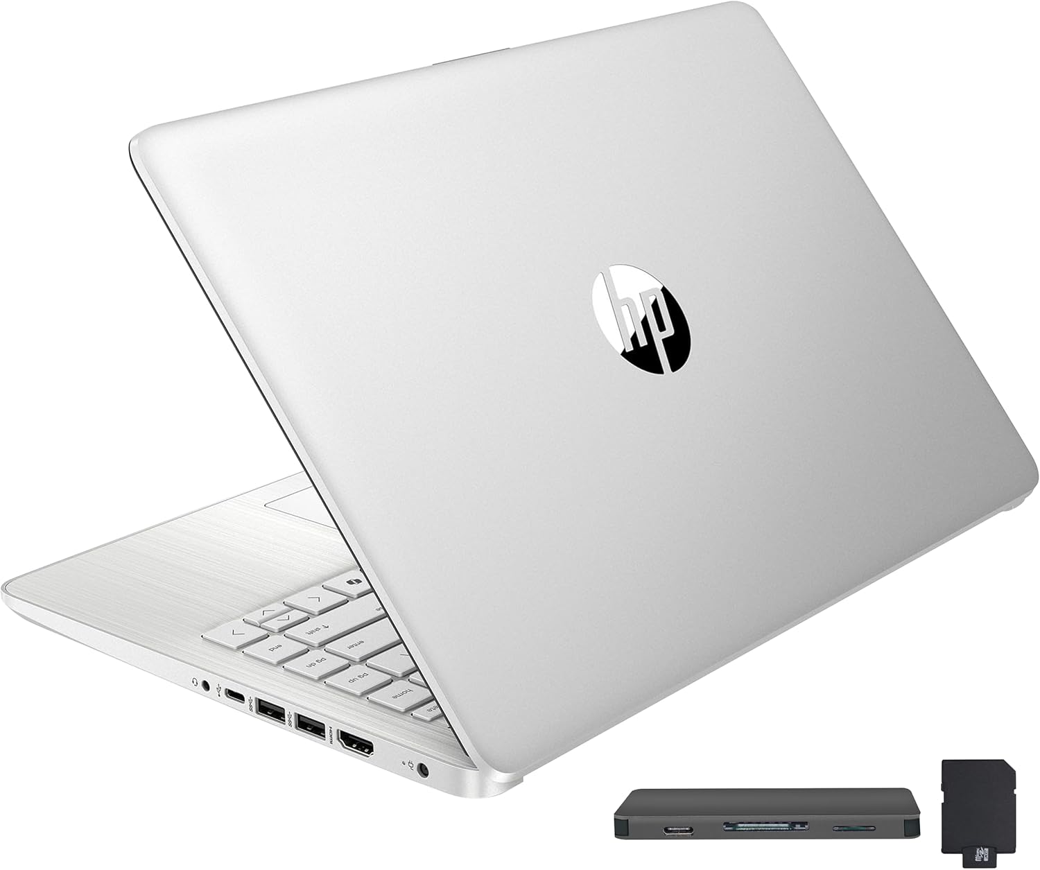 HP Stream 14" HD BrightView Laptop, Intel Celeron N4120, 16GB RAM, 288GB Storage (128GB UFS + 160GB Docking Station Set), Intel UHD Graphics, 720p Webcam, Wi-Fi, 1 Year Office 365, Win 11 S, Silver