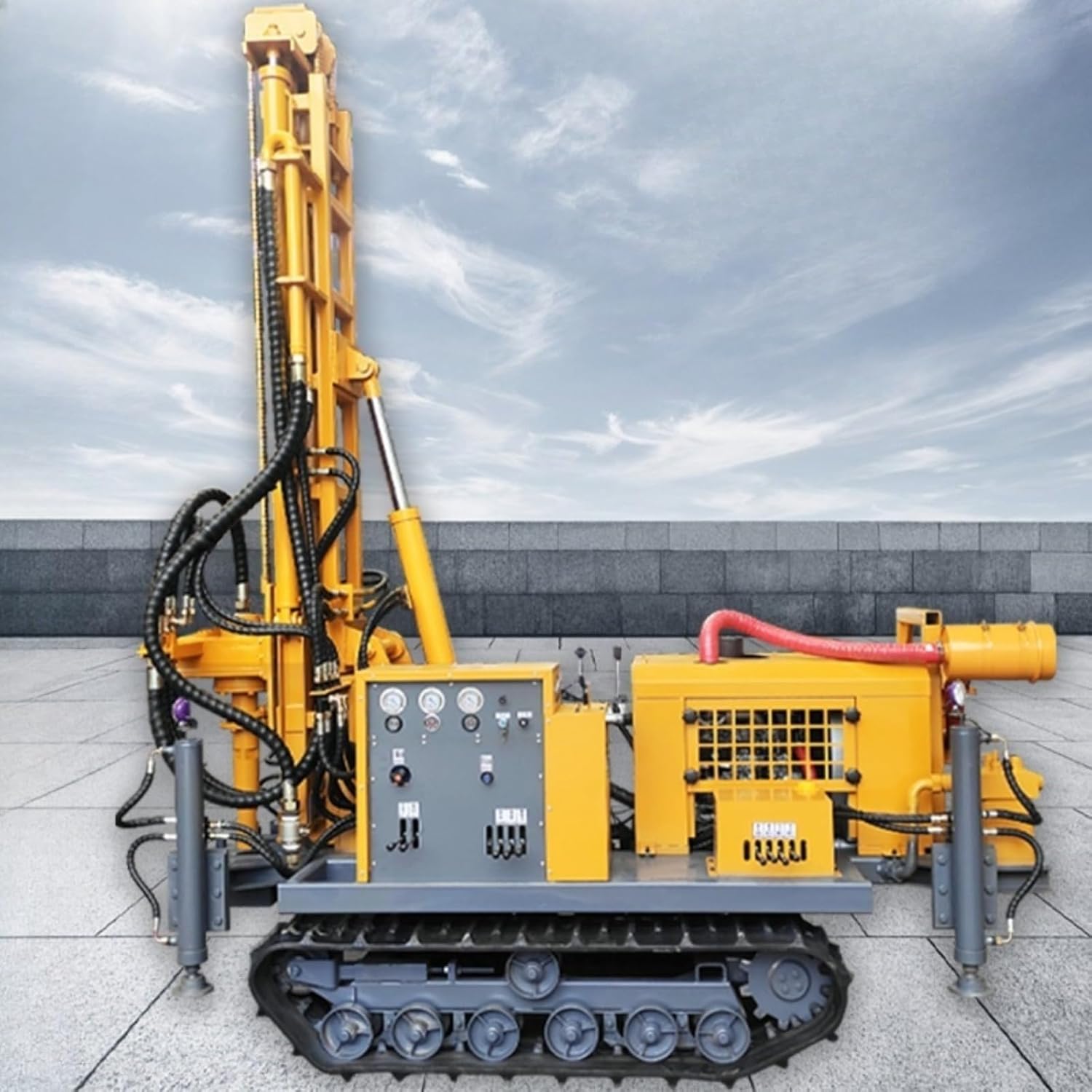 Portable Dual-Use Water-Air Water Well Driller | Deep Borehole Drilling Equipment for Domestic, Agricultural, and Industrial Applications