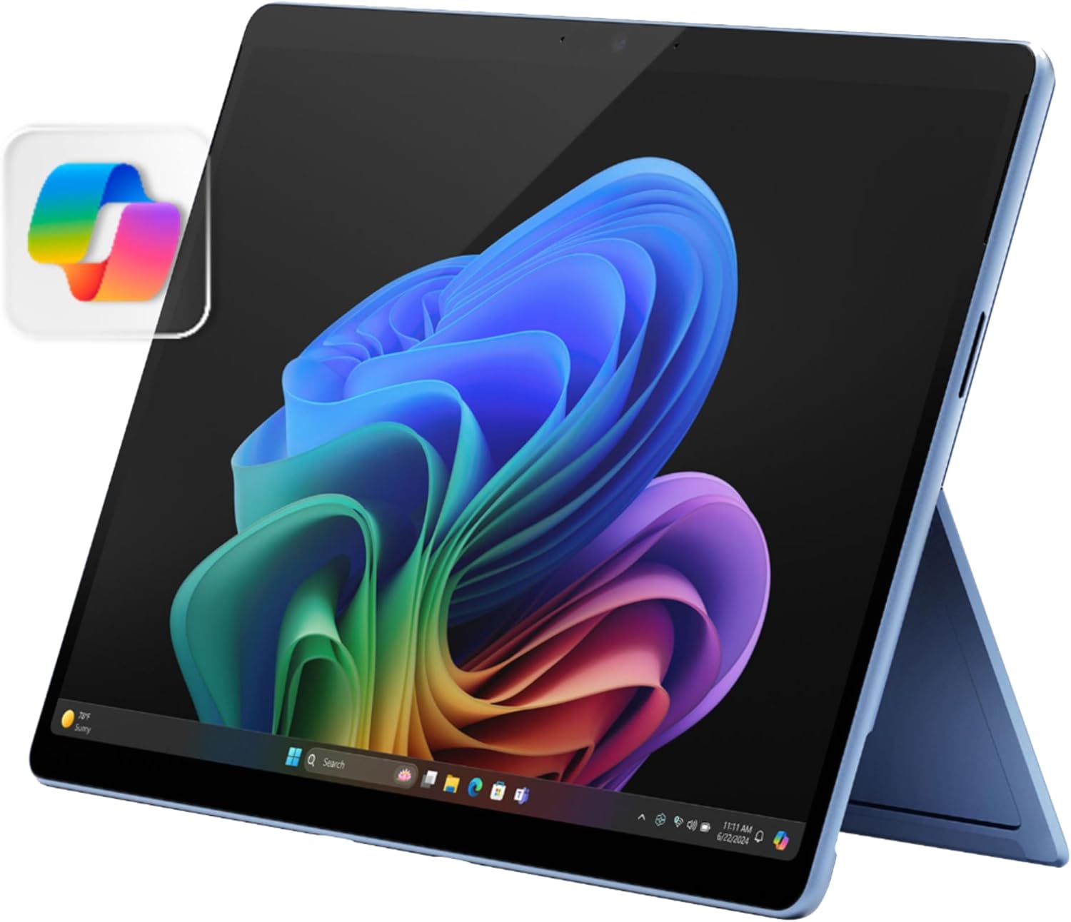 Microsoft Surface Pro 2-in-1 Laptop/Tablet (2024), Windows 11 Copilot+ PC, 13" Touchscreen Display, Snapdragon X Plus (10 Core), 16GB RAM, 512GB Storage, Sapphire