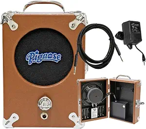 Pignose Legendary 7-100 Portable Guitar Amplifier with Tonebird Bundle Featuring AC Power Supply, Cable, Can Operate on Batteries - Brown Tolex Finish BR