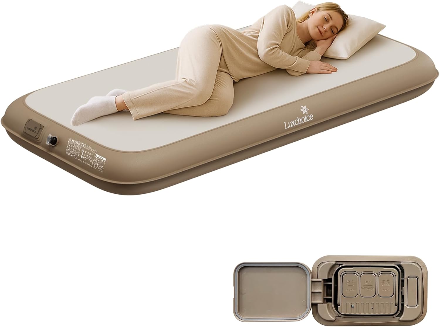 Luxchoice Air Mattress Twin with Pump Self Inflating Mattress for Camping