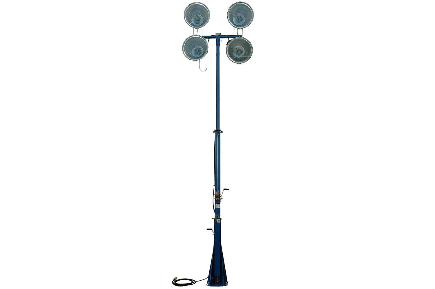 4000 Watt 16 Foot Telescoping Light Mast - Fold Over Light Tower - 360 Degrees Rotating Boom - High Mast - Powder Coat Finish