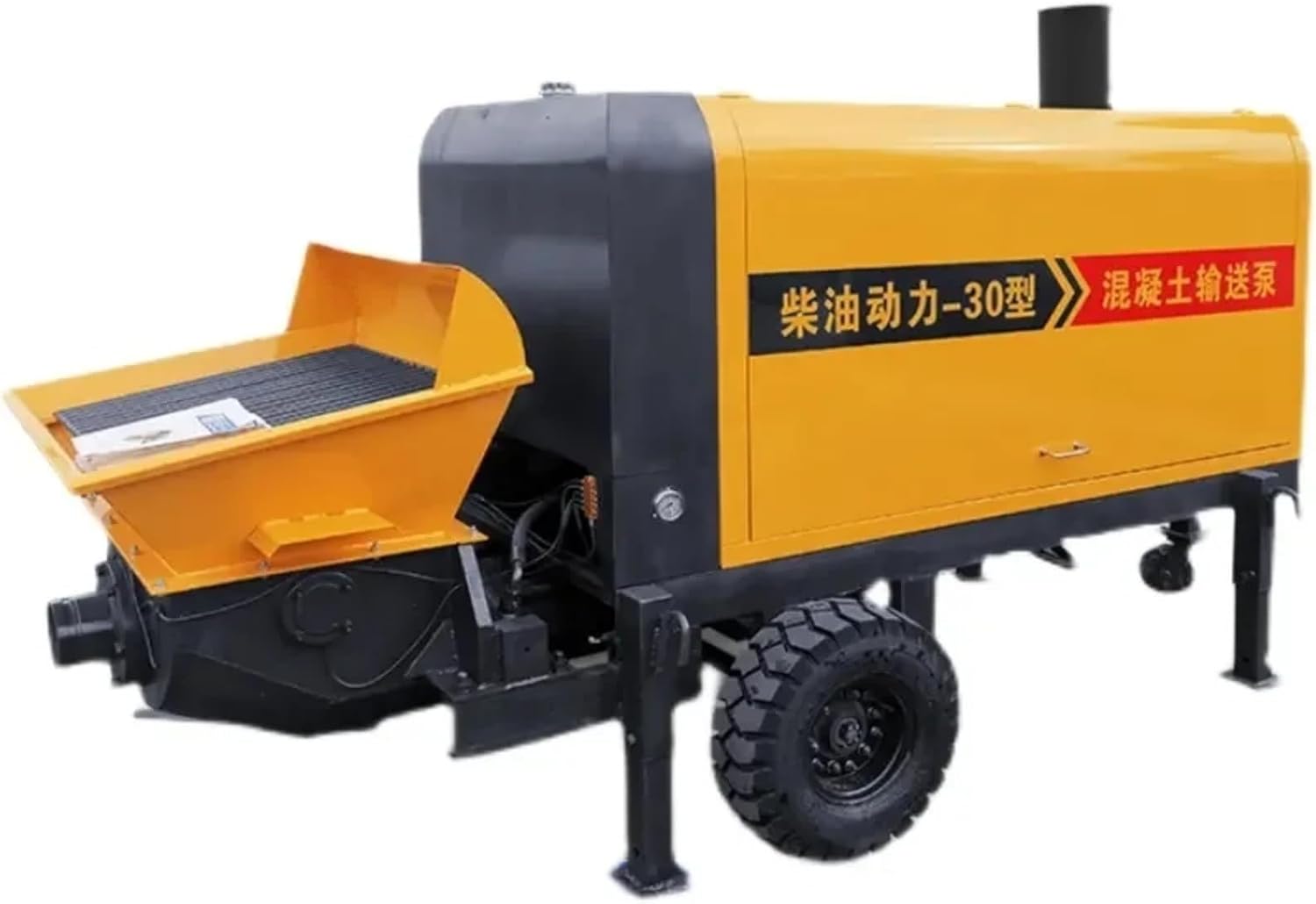 Industrial Concrete Delivery Pump, Heavy-Duty Construction Equipment for Commercial Pouring, Structural Support, and Mortar Cement Applications